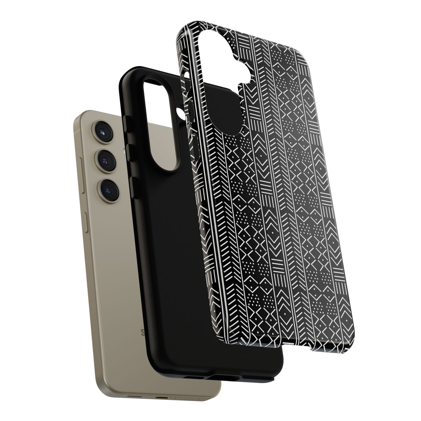 Black & White Mudcloth Samsung Tough Cases | African Samsung Case | Afrocentric Samsung Case