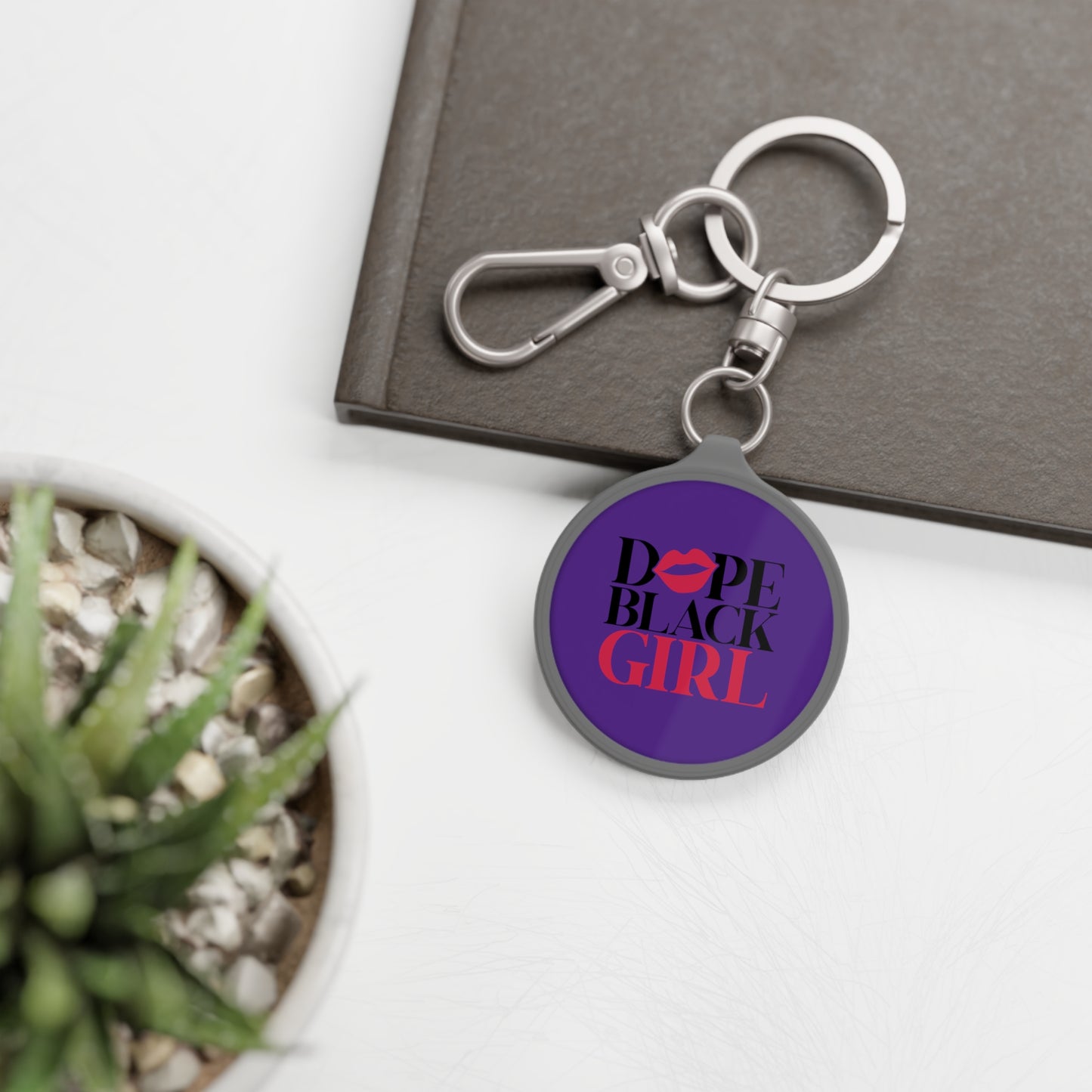 Dope Black Girl Keyring Tag | Black Girl Rocks Keychain