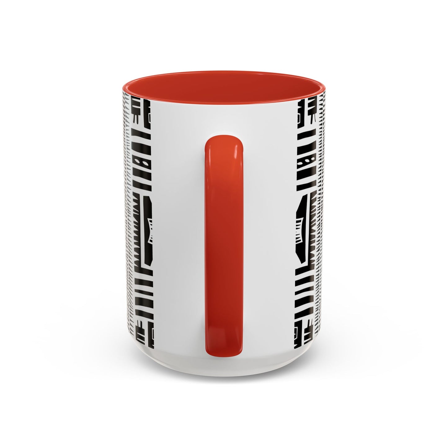 Boho Chic Accent Coffee Mug - Unique Black and White Design, Perfect Gift for Her, Modern Home Decor, Coffee Lover, Tea Enthusiast