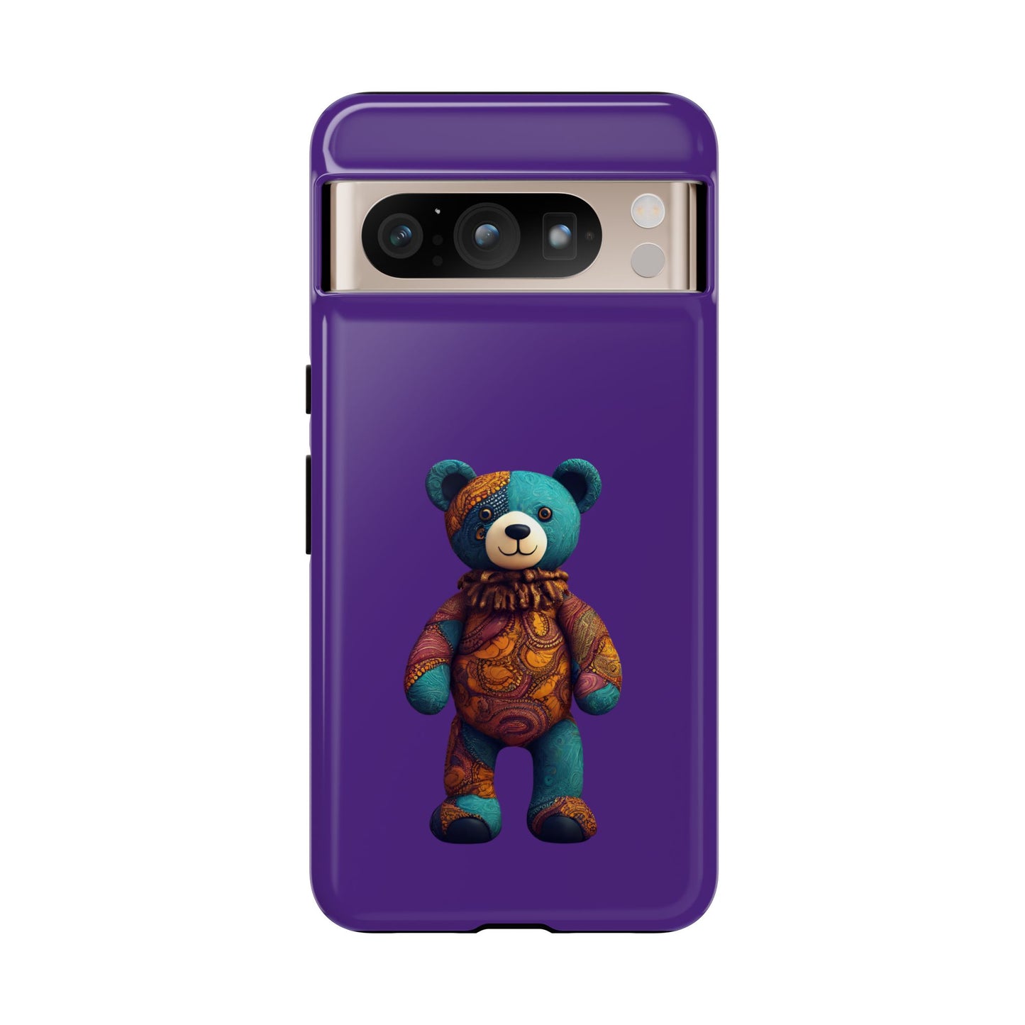 Purple and Blue Bear Google Pixel Tough Cases | African Google Pixel Case | Afrocentric Google Pixel Case