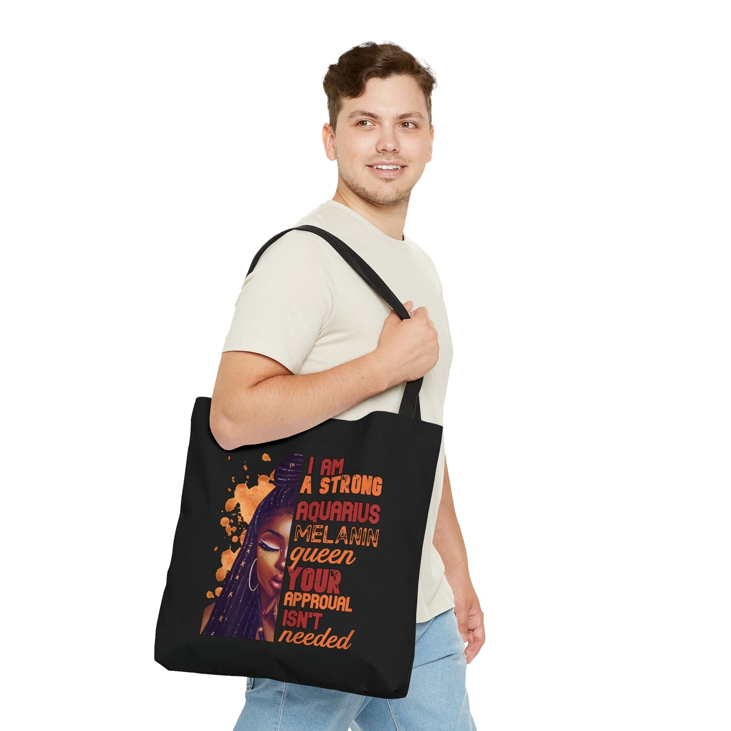 Aquarius Melanin Tote Bag (Add Your Name!)