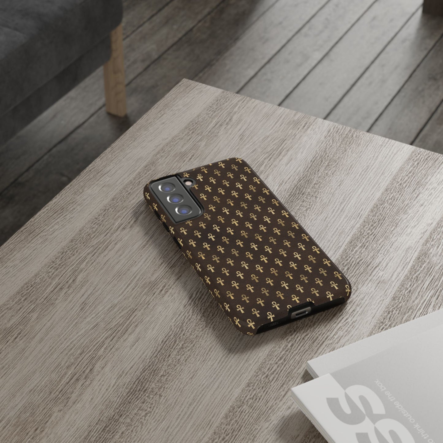 Brown Ankh Samsung Tough Cases | Egyptian Samsung Case | Ankh Samsung Case