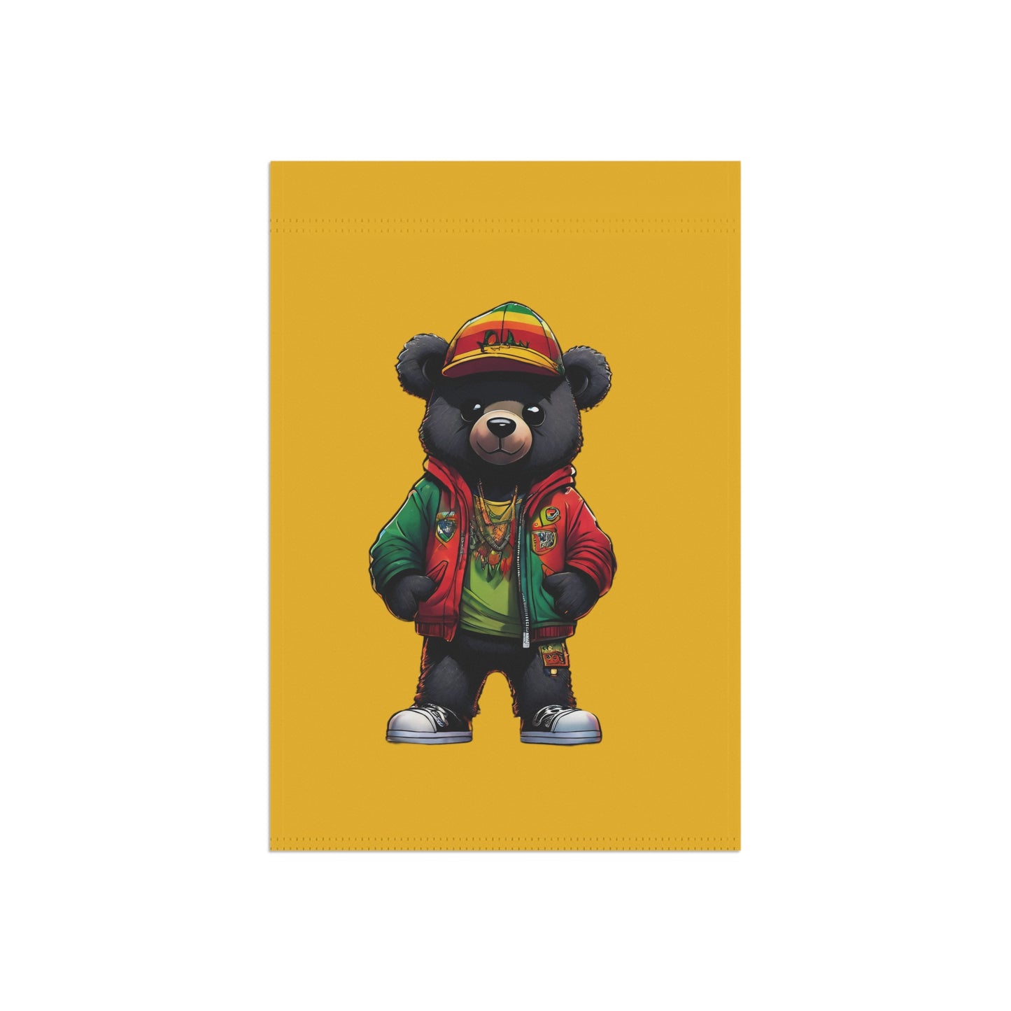 Rasta Bear Flag | House Banner | Black Gifts | Rasta Gifts