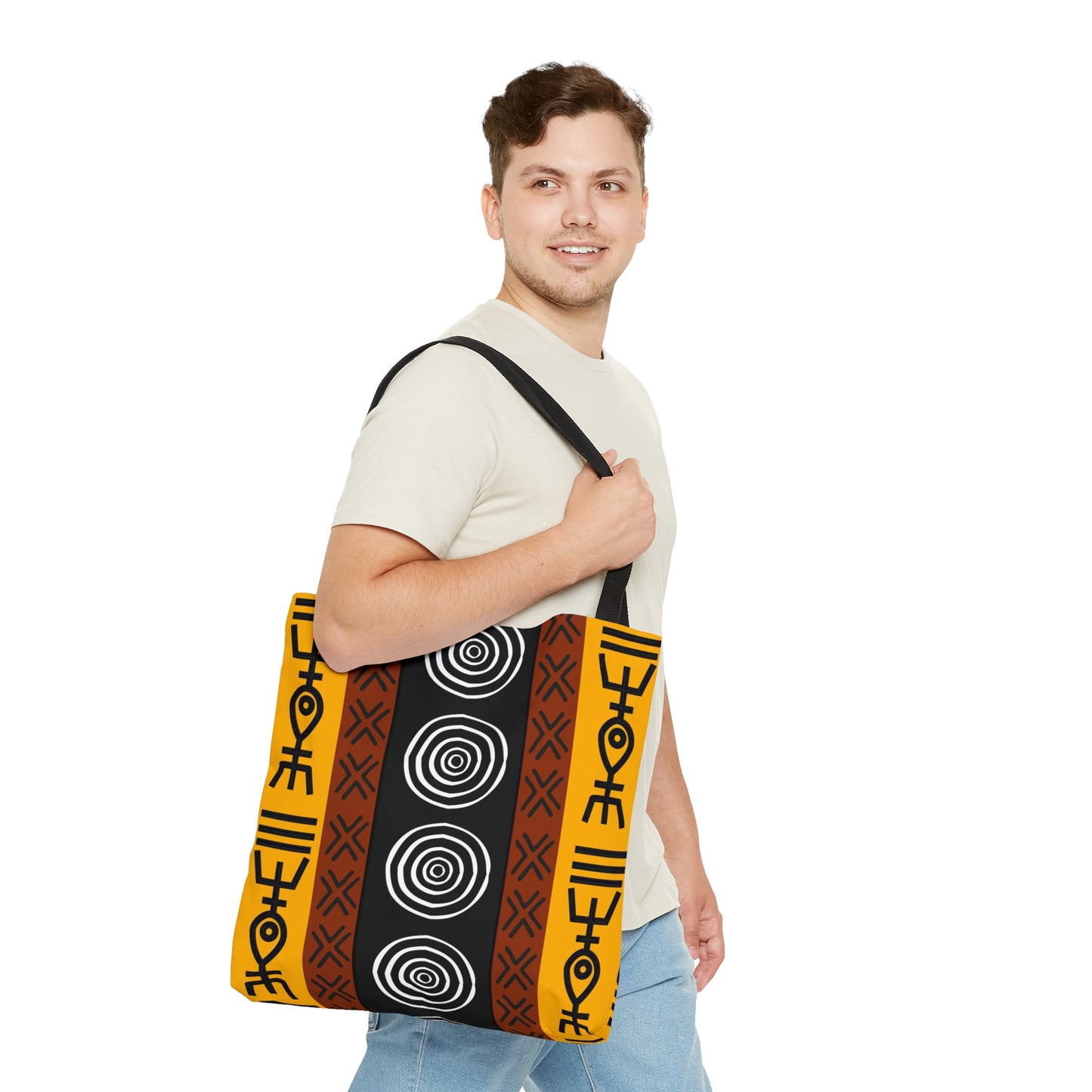 Mudcloth Inspired V Tote Bag