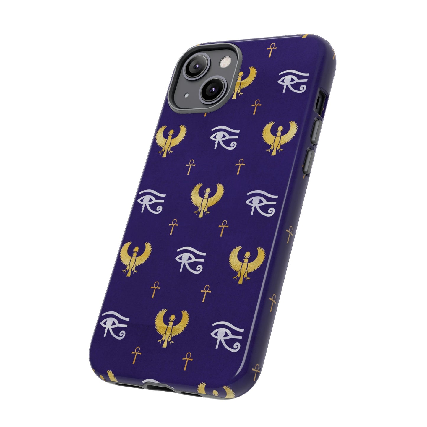 Blue Gold Egyptian iPhone Tough Cases | Egyptian iPhone Case | Afrocentric iPhone Case