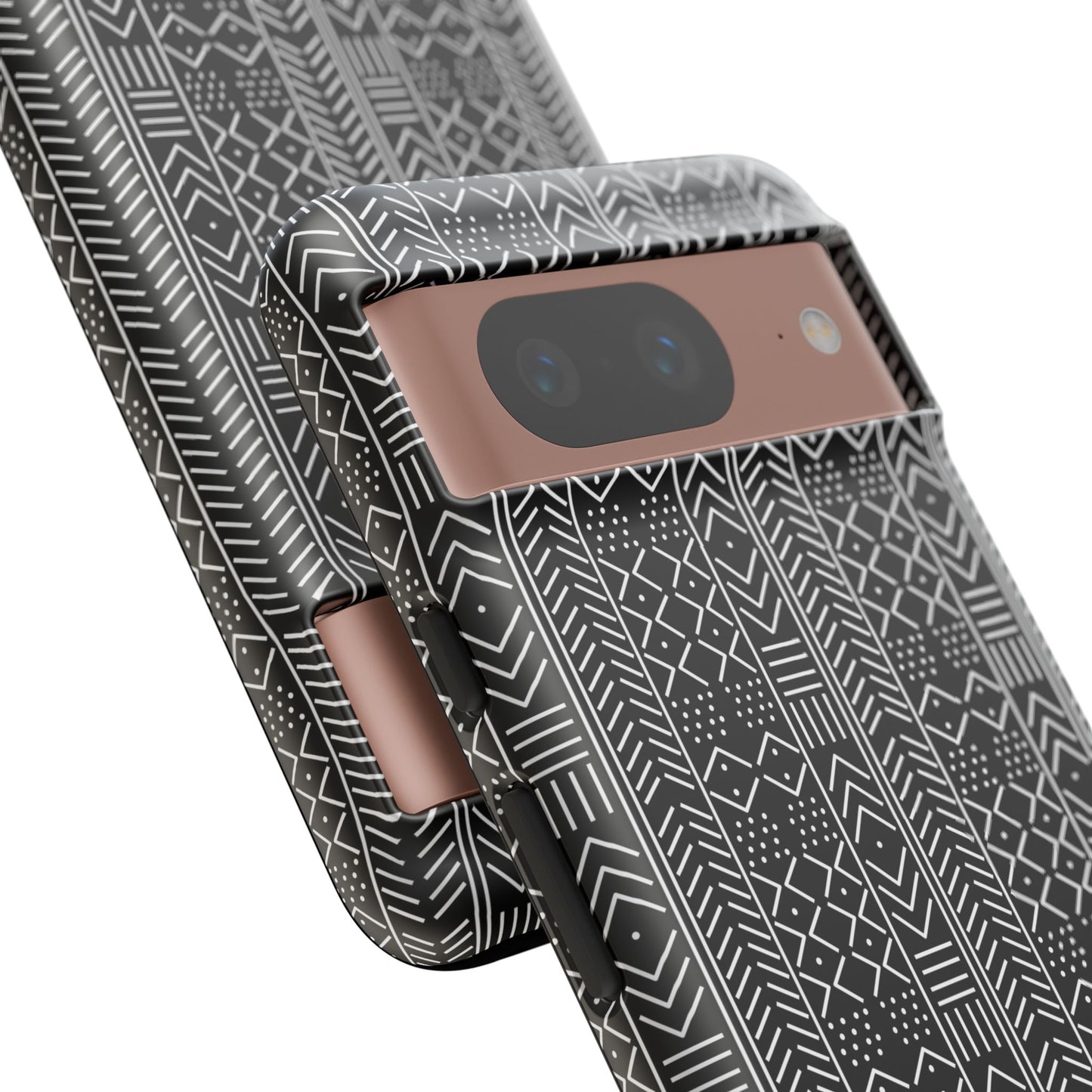 Black & White Mudcloth Google Pixel Tough Cases | African Google Pixel Case | Afrocentric Google Pixel Case
