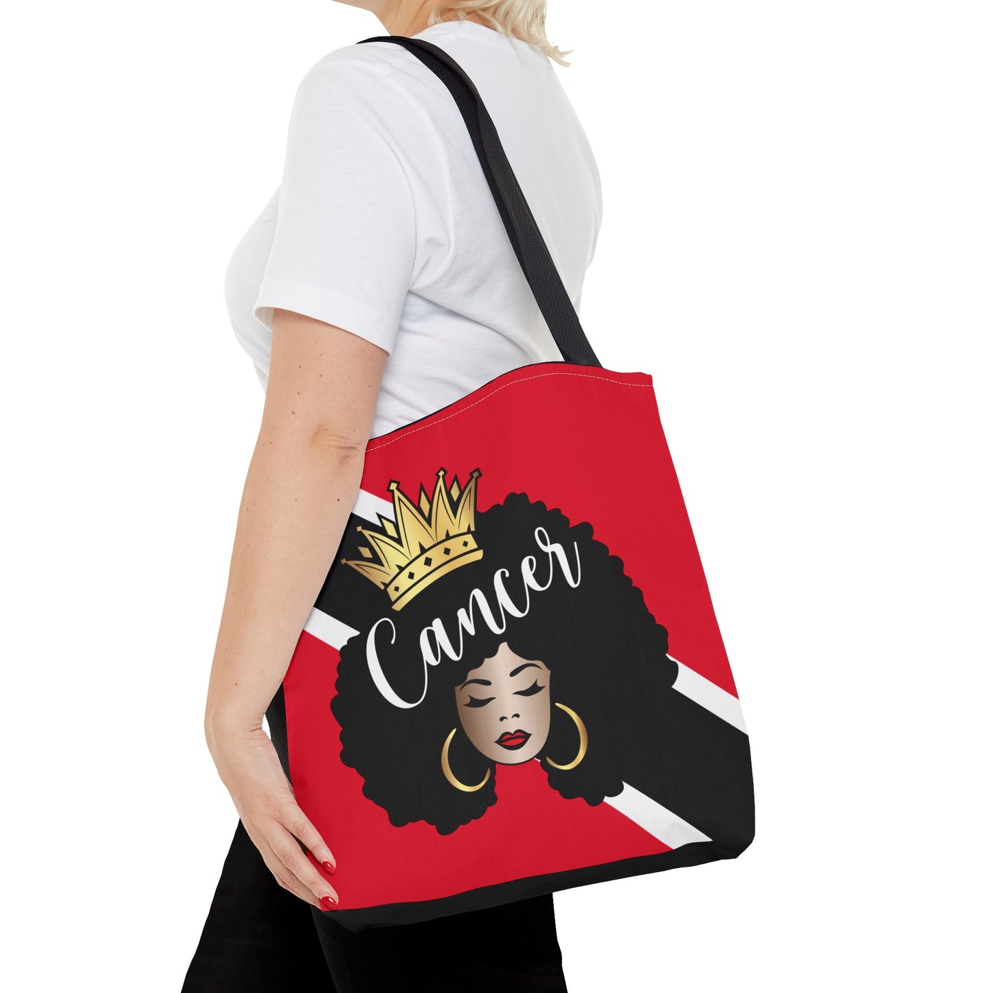 Trinidad Flag African American Woman Tote Bag | African Queen Bag | Black Girl Bag | Cancer Bag