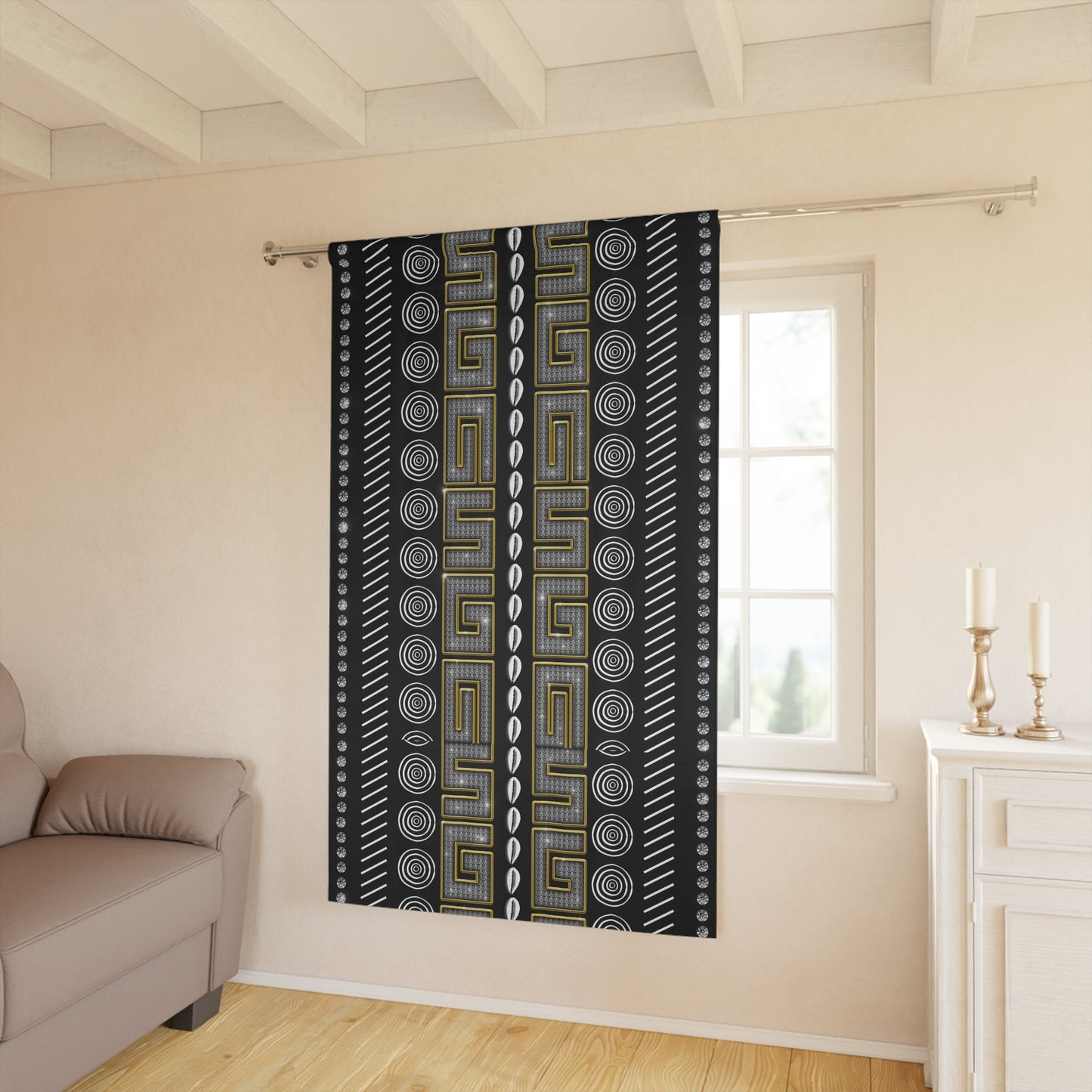 50× 84 Mudcloth Inspired Blackout Window Curtains (1 Piece)