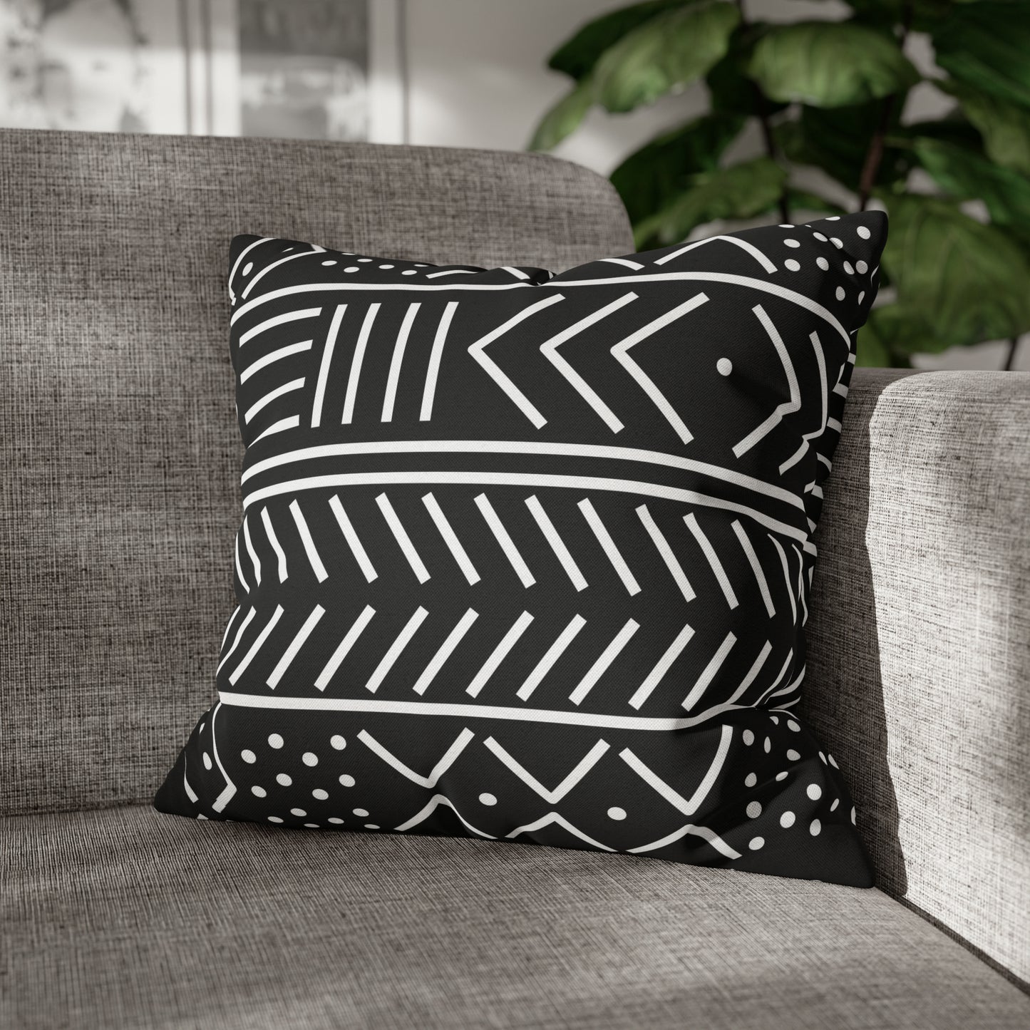 Tribal Square Pillow Case | Afrocentric Pillow Case | Mudcloth Pillow Case