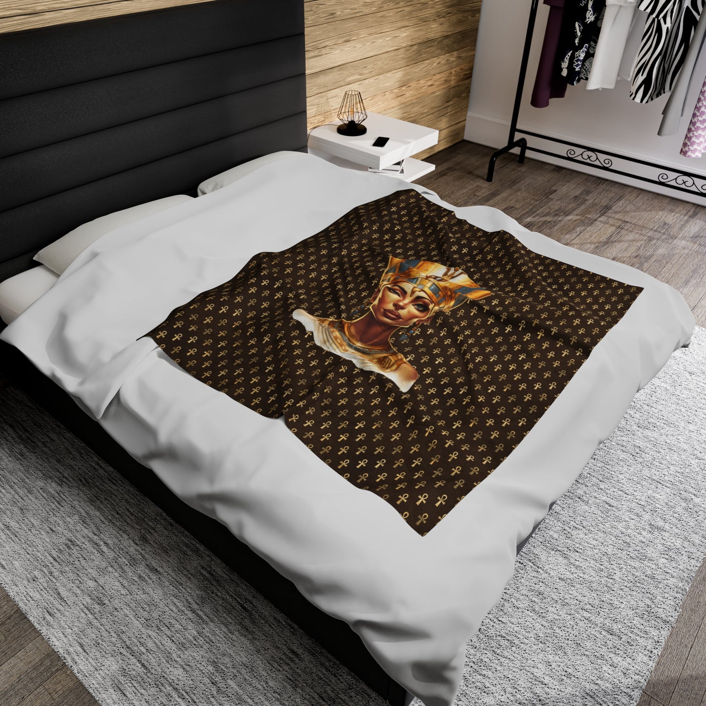 Nefertiti Queen Plush Blanket