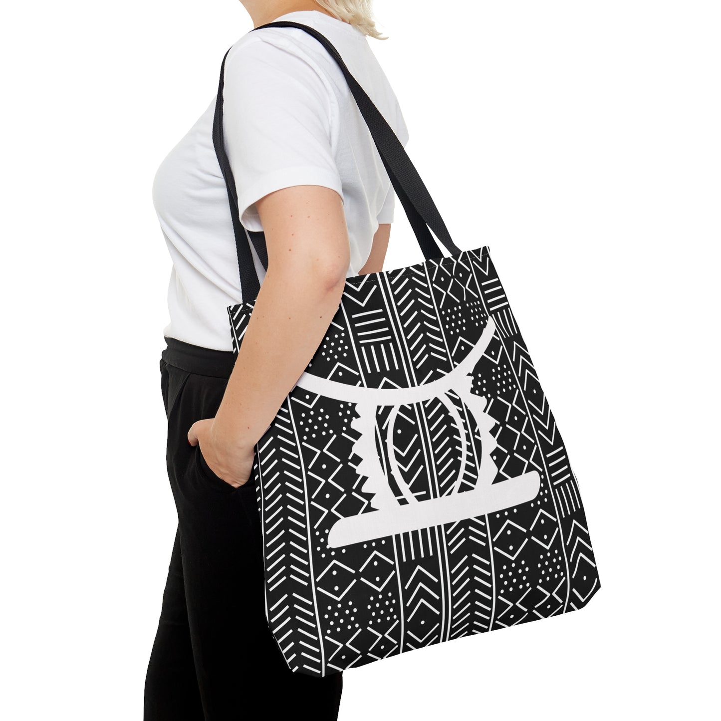 Black Ohene Adwa (King's Stool)Tote Bag