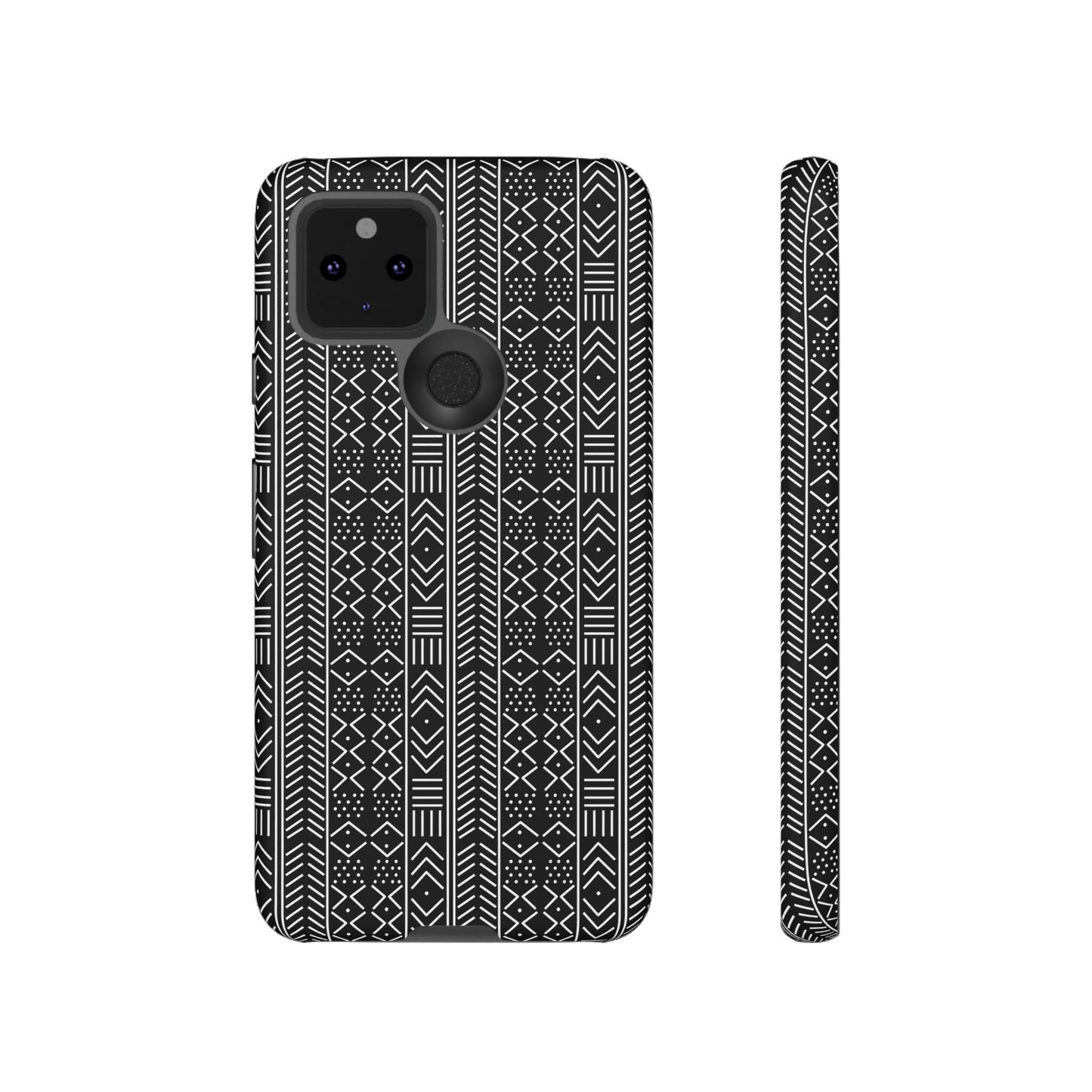 Black & White Mudcloth Google Pixel Tough Cases | African Google Pixel Case | Afrocentric Google Pixel Case