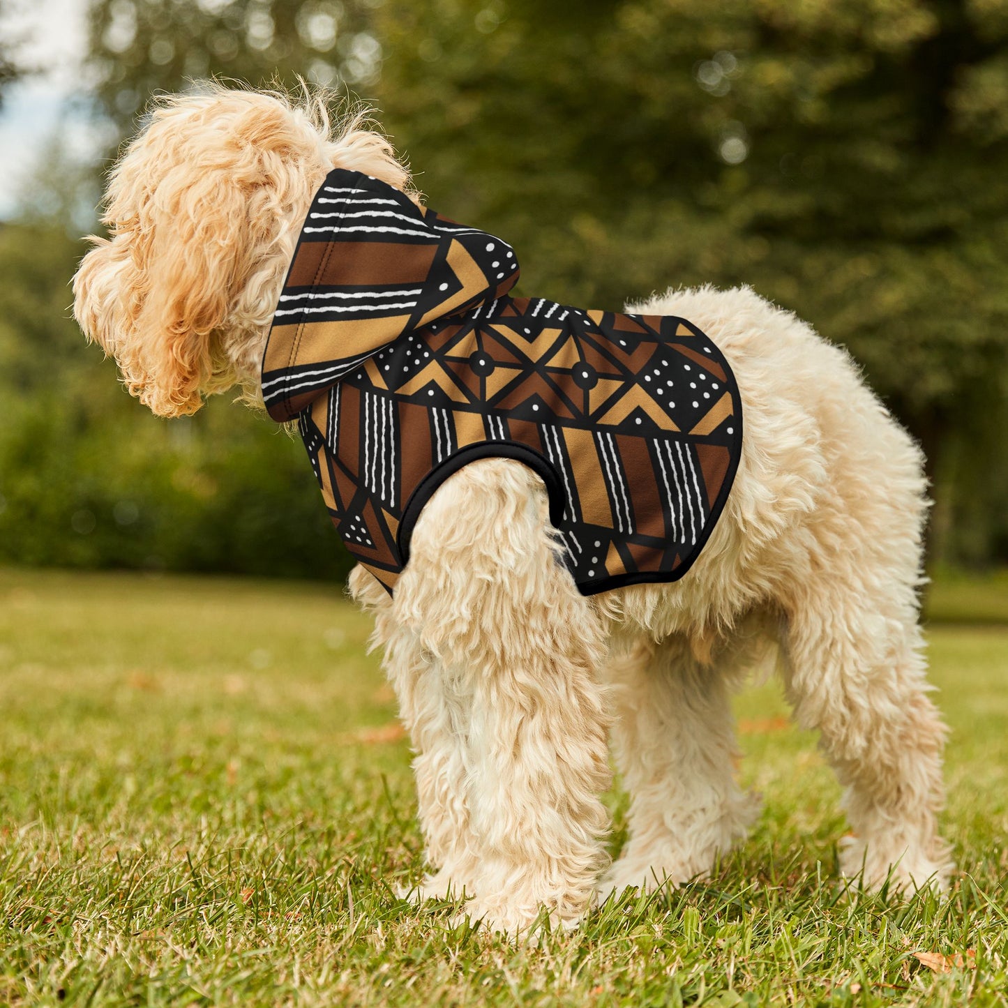 Pet Hoodie - African Inspired Mudcloth Print