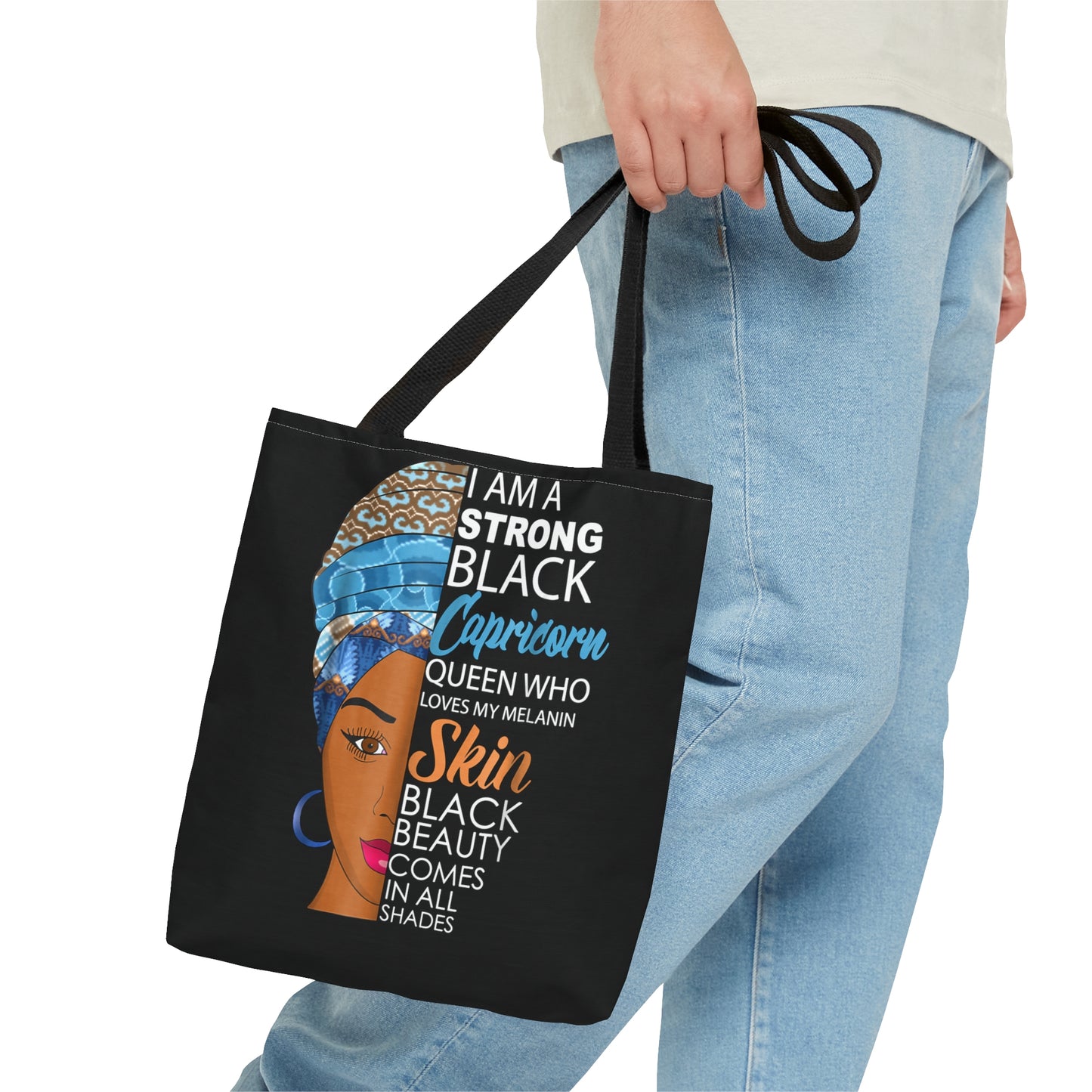 Strong Black Capricorn Tote Bag