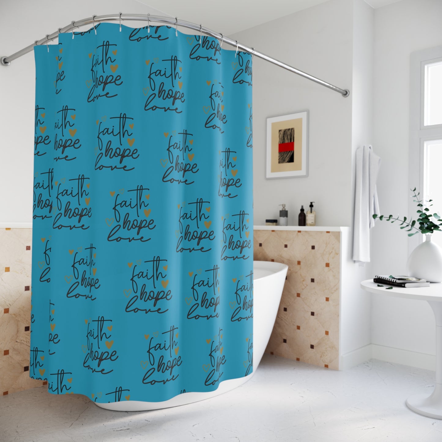 Faith Hope Love Shower Curtain