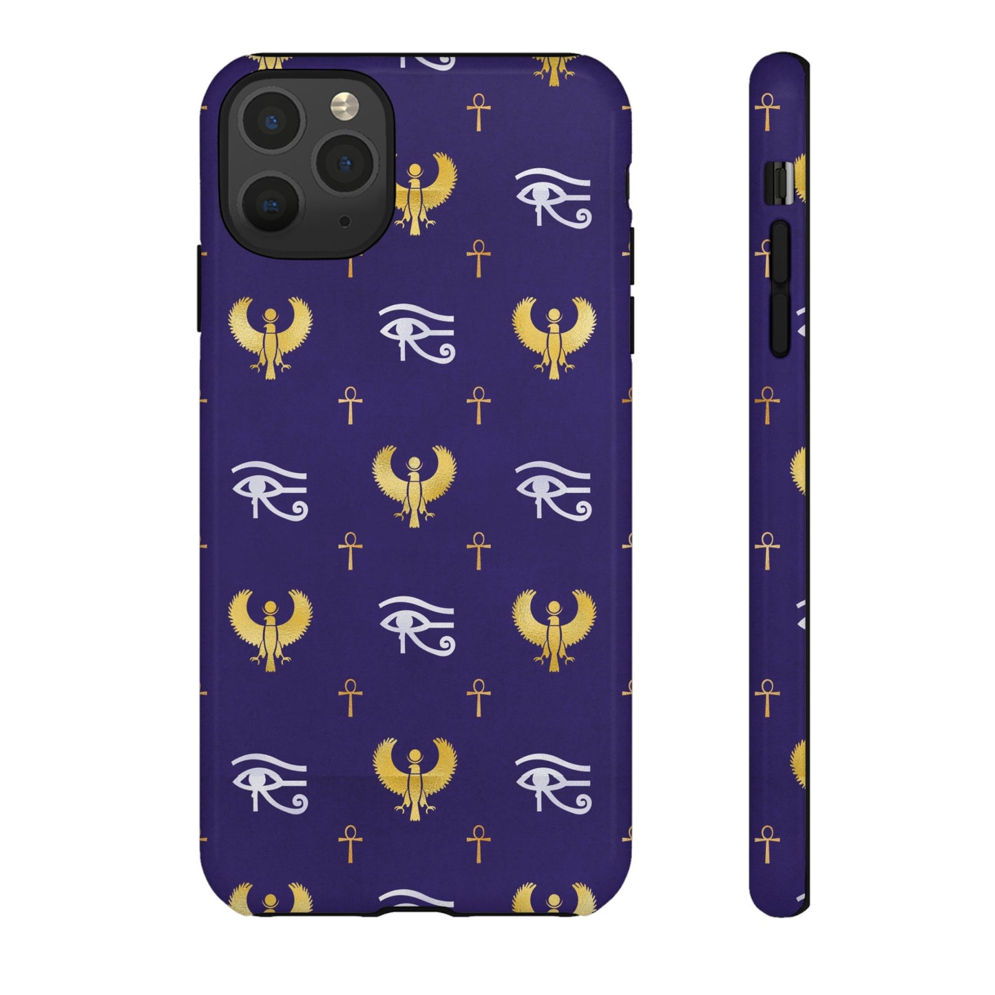Blue Gold Egyptian iPhone Tough Cases | Egyptian iPhone Case | Afrocentric iPhone Case