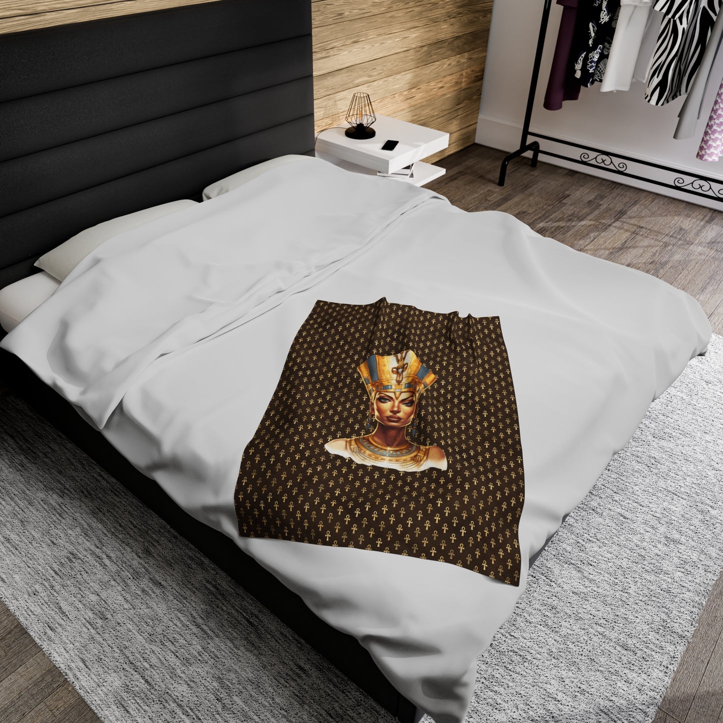 Nefertiti Queen Plush Blanket