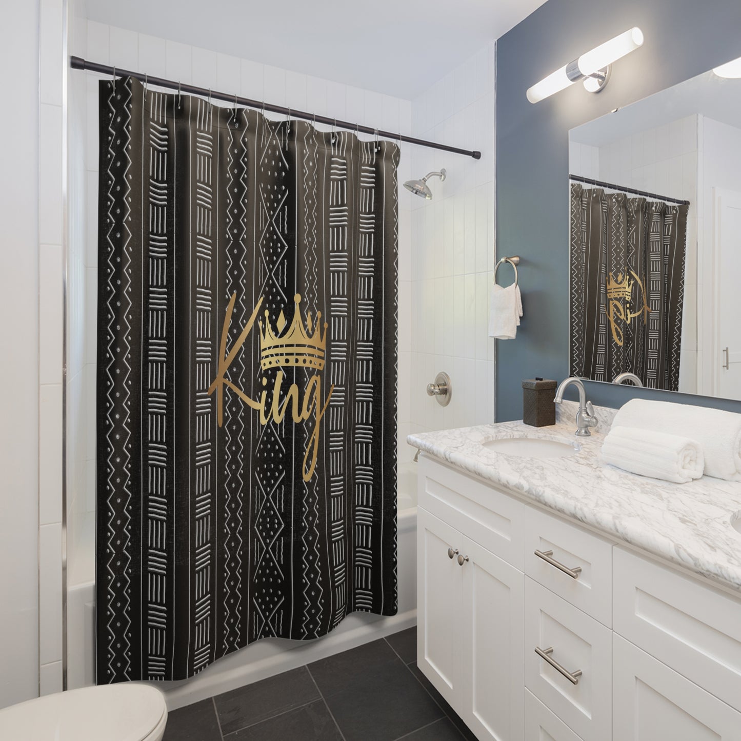 King Mudcloth Design Shower Curtain