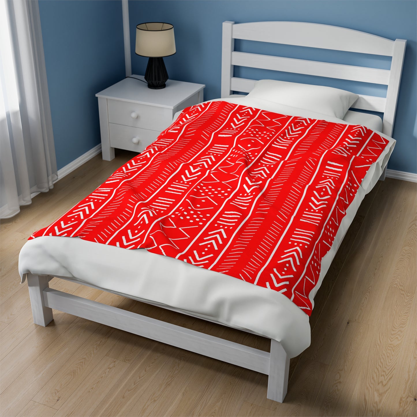 Red and White Plush Blanket