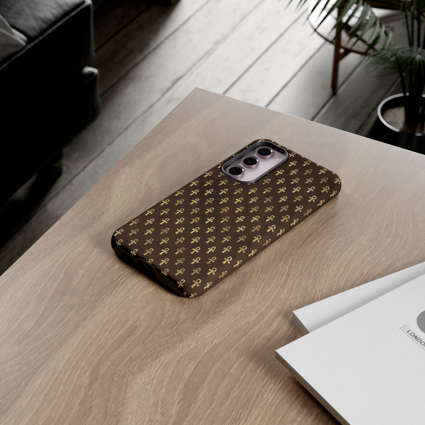 Brown Ankh Samsung Tough Cases | Egyptian Samsung Case | Ankh Samsung Case