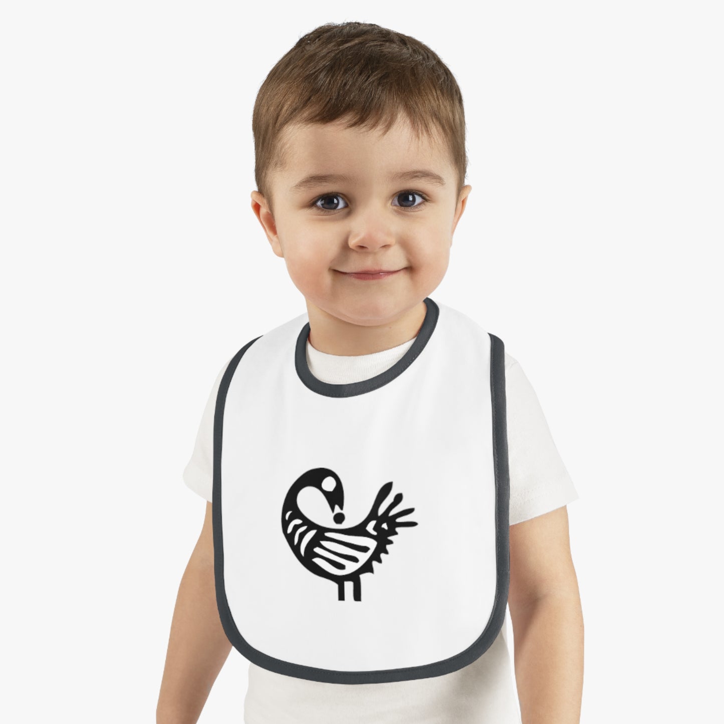Sankofa Cute Baby Bib with Contrast Trim - Adorable Feeding Accessory, Perfect Baby Shower Gift, Toddler Bib, Eco-Friendly Baby Gear, Unisex Design