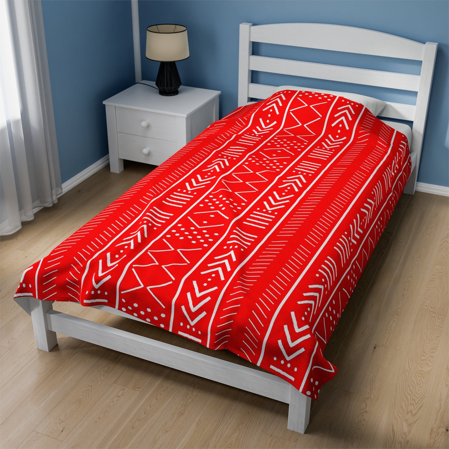 Red and White Plush Blanket