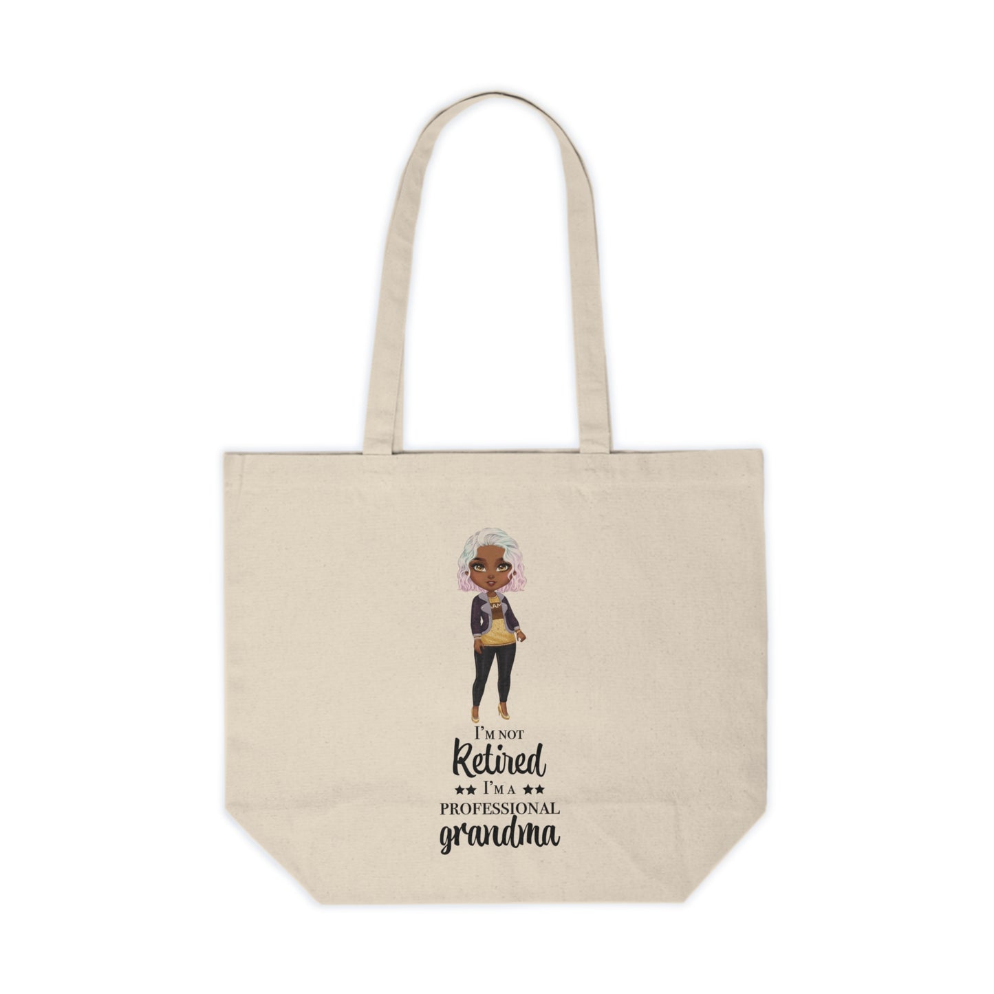 Personalized Retired Grandma Canvas Tote