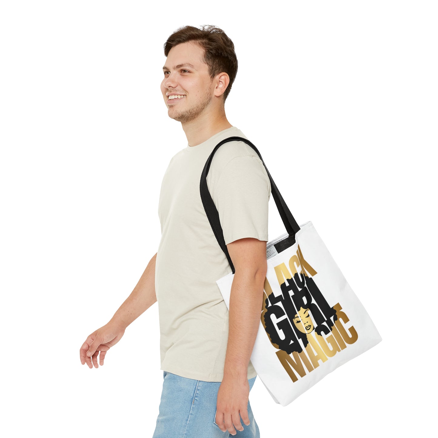 Black Girl Magic White Tote Bag