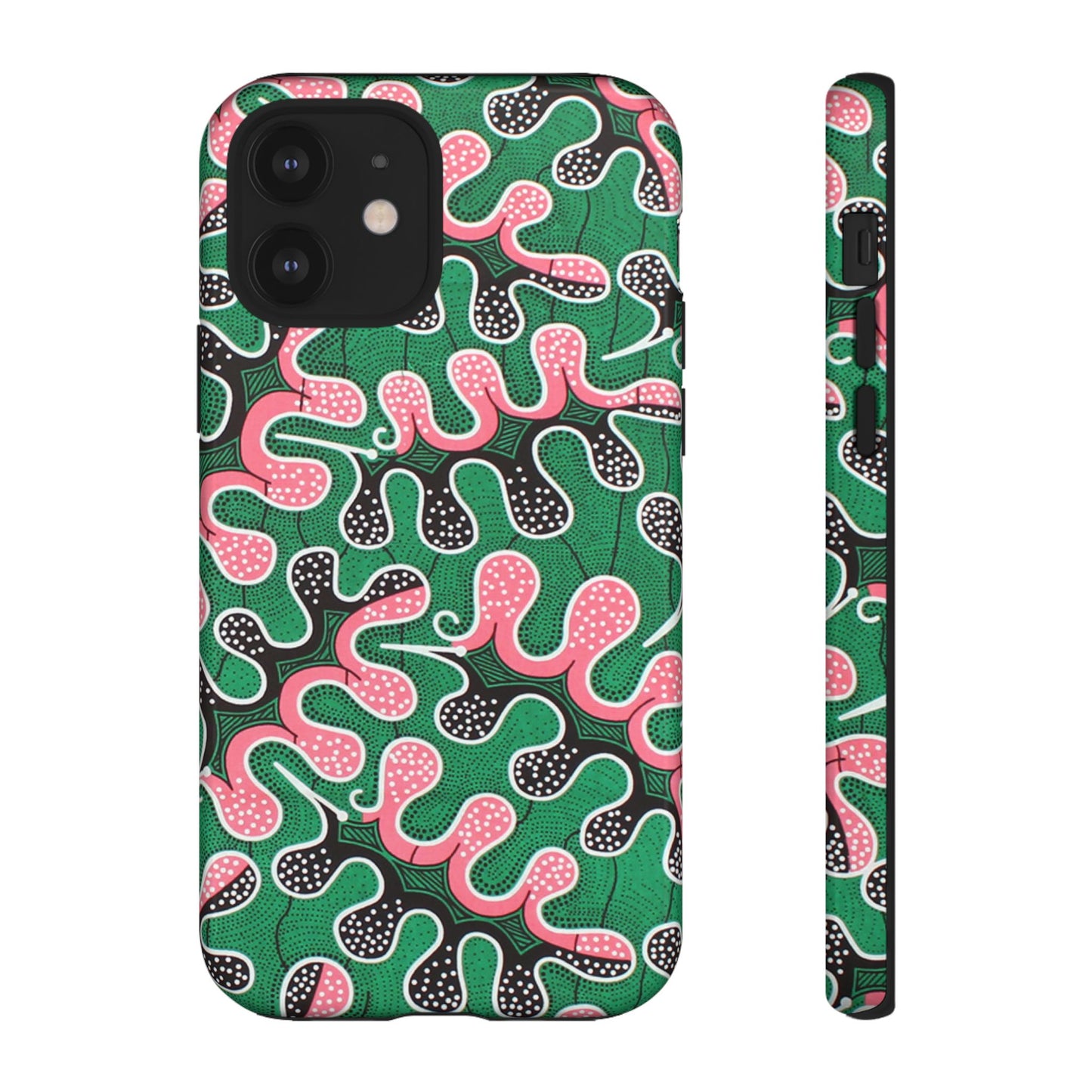 Green Pink iPhone Tough Cases | Ankara iPhone Case | Afrocentric iPhone Case