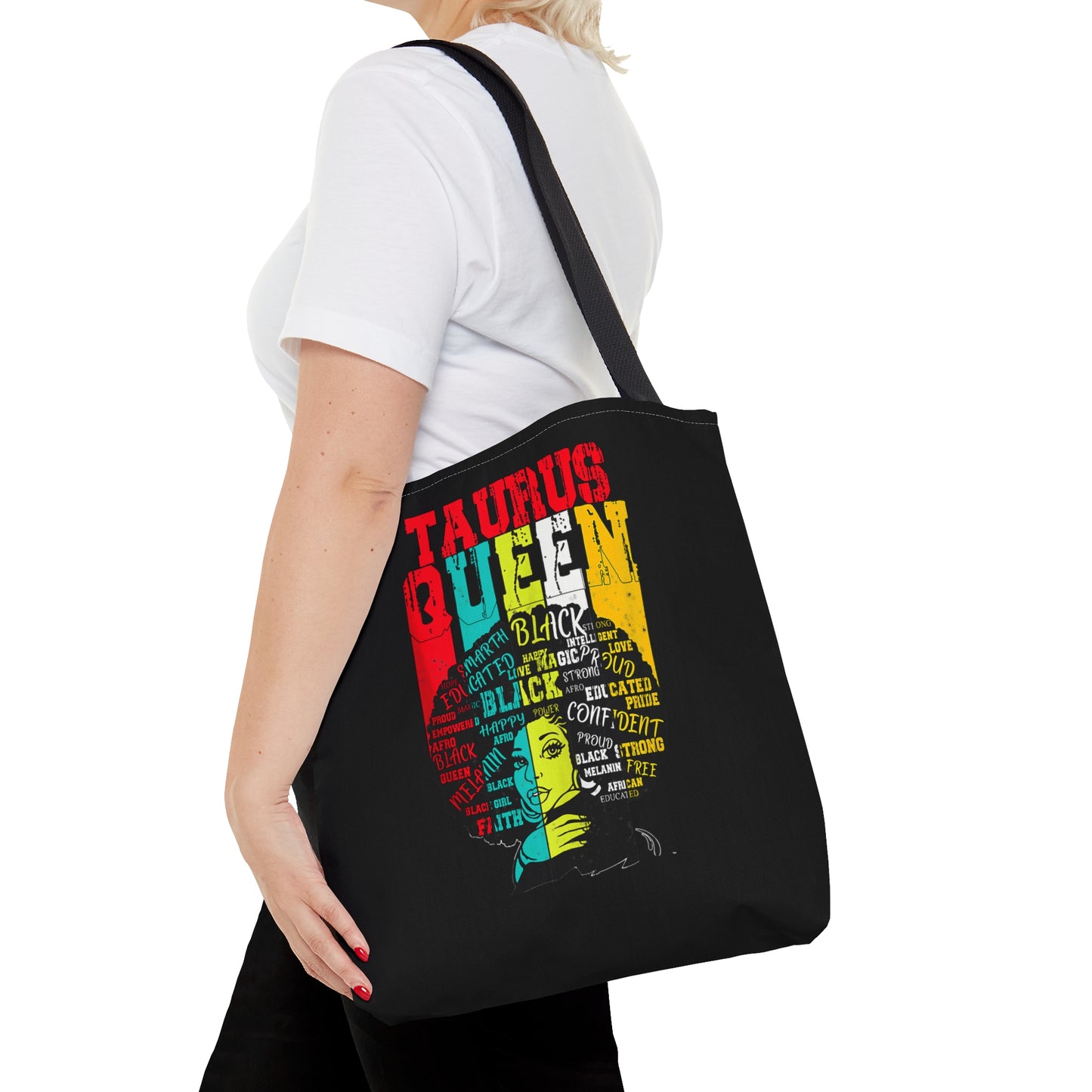 Taurus Black Queen Tote Bag