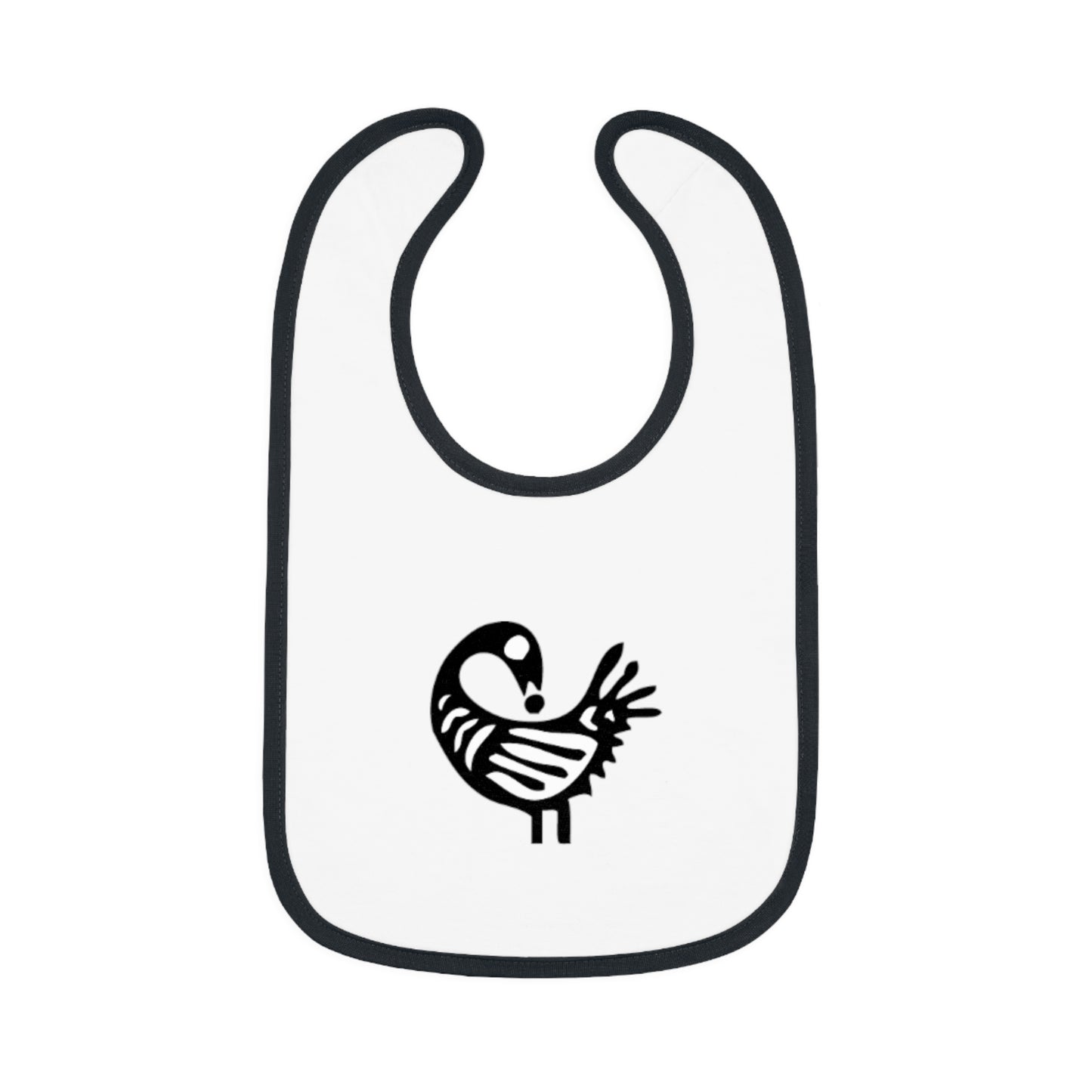 Sankofa Cute Baby Bib with Contrast Trim - Adorable Feeding Accessory, Perfect Baby Shower Gift, Toddler Bib, Eco-Friendly Baby Gear, Unisex Design