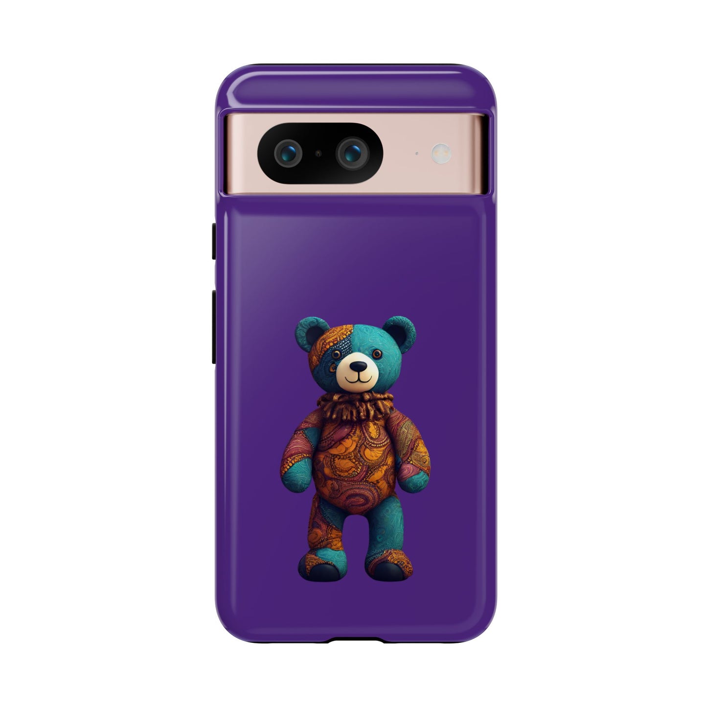 Purple and Blue Bear Google Pixel Tough Cases | African Google Pixel Case | Afrocentric Google Pixel Case