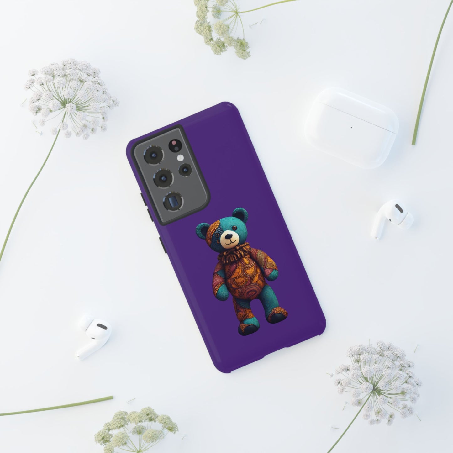 Purple and Blue Bear Samsung Tough Cases | African Samsung Case | Afrocentric Samsung Case