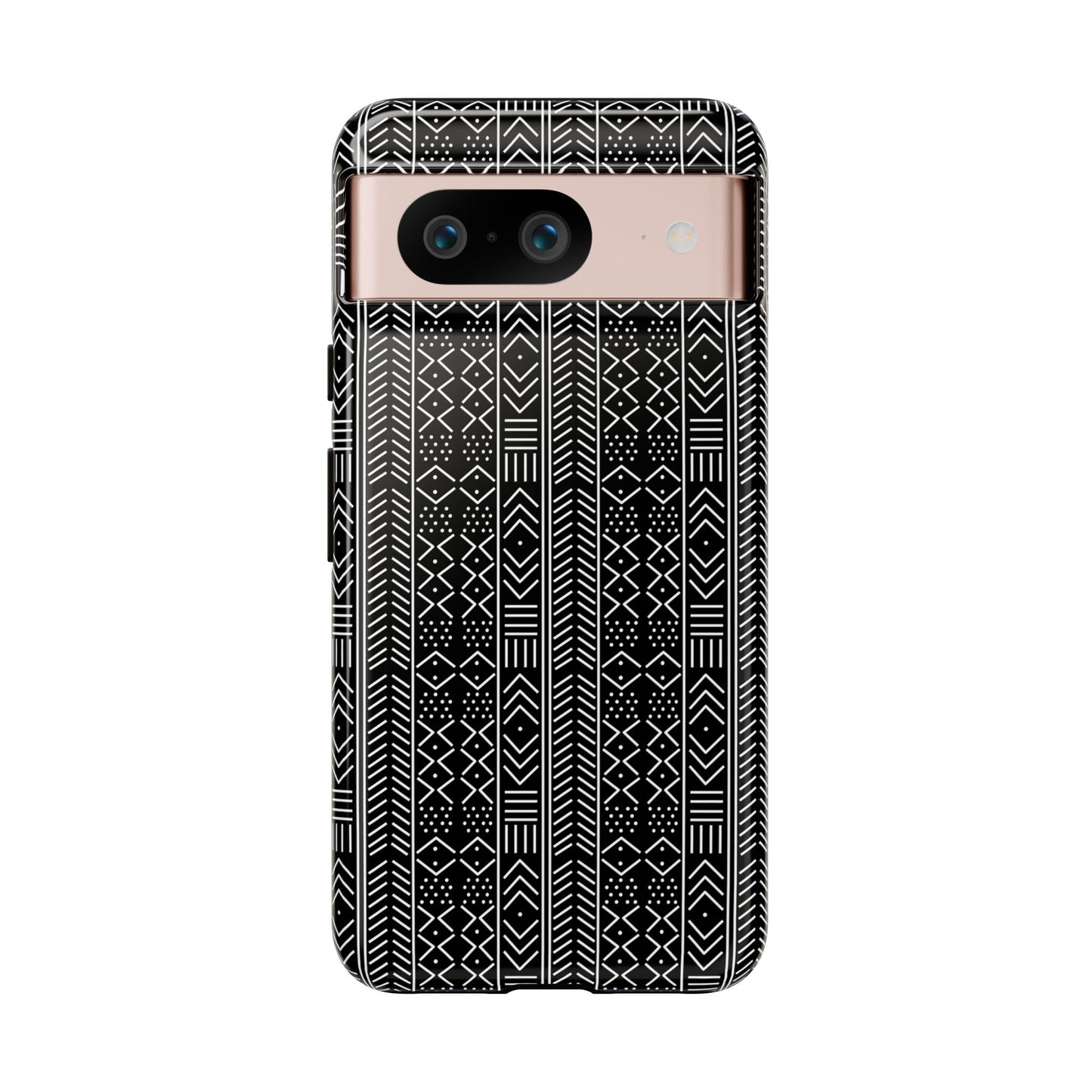 Black & White Mudcloth Google Pixel Tough Cases | African Google Pixel Case | Afrocentric Google Pixel Case