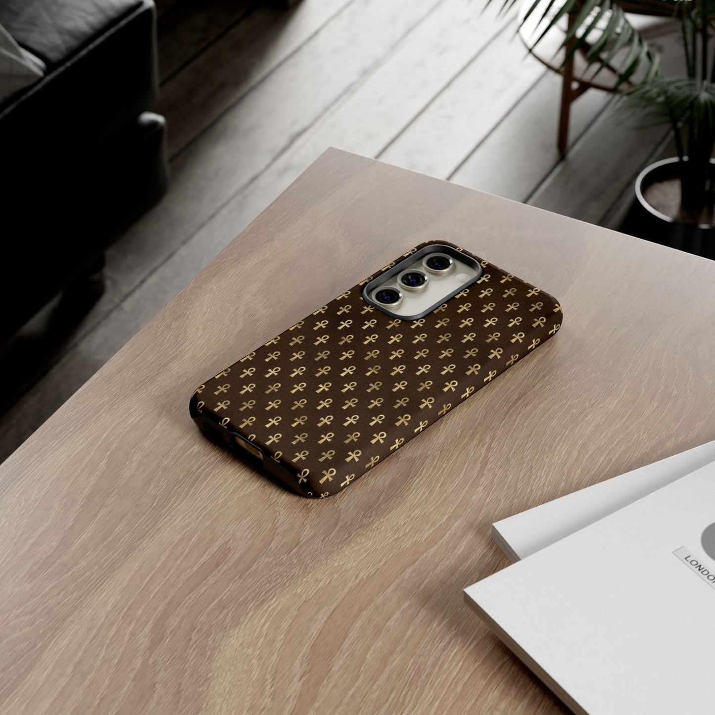 Brown Ankh Samsung Tough Cases | Egyptian Samsung Case | Ankh Samsung Case