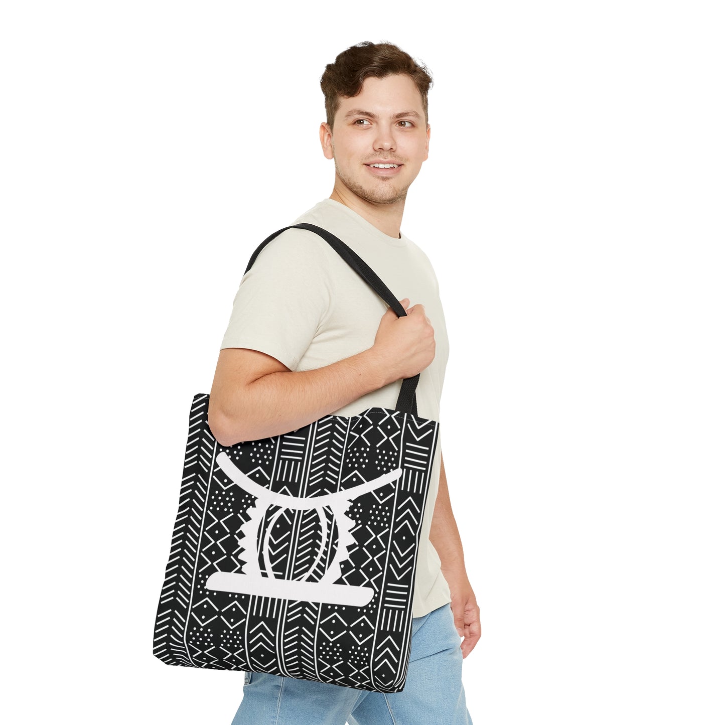 Black Ohene Adwa (King's Stool)Tote Bag