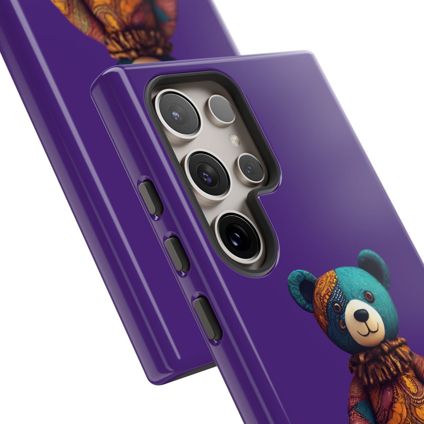 Purple and Blue Bear Samsung Tough Cases | African Samsung Case | Afrocentric Samsung Case