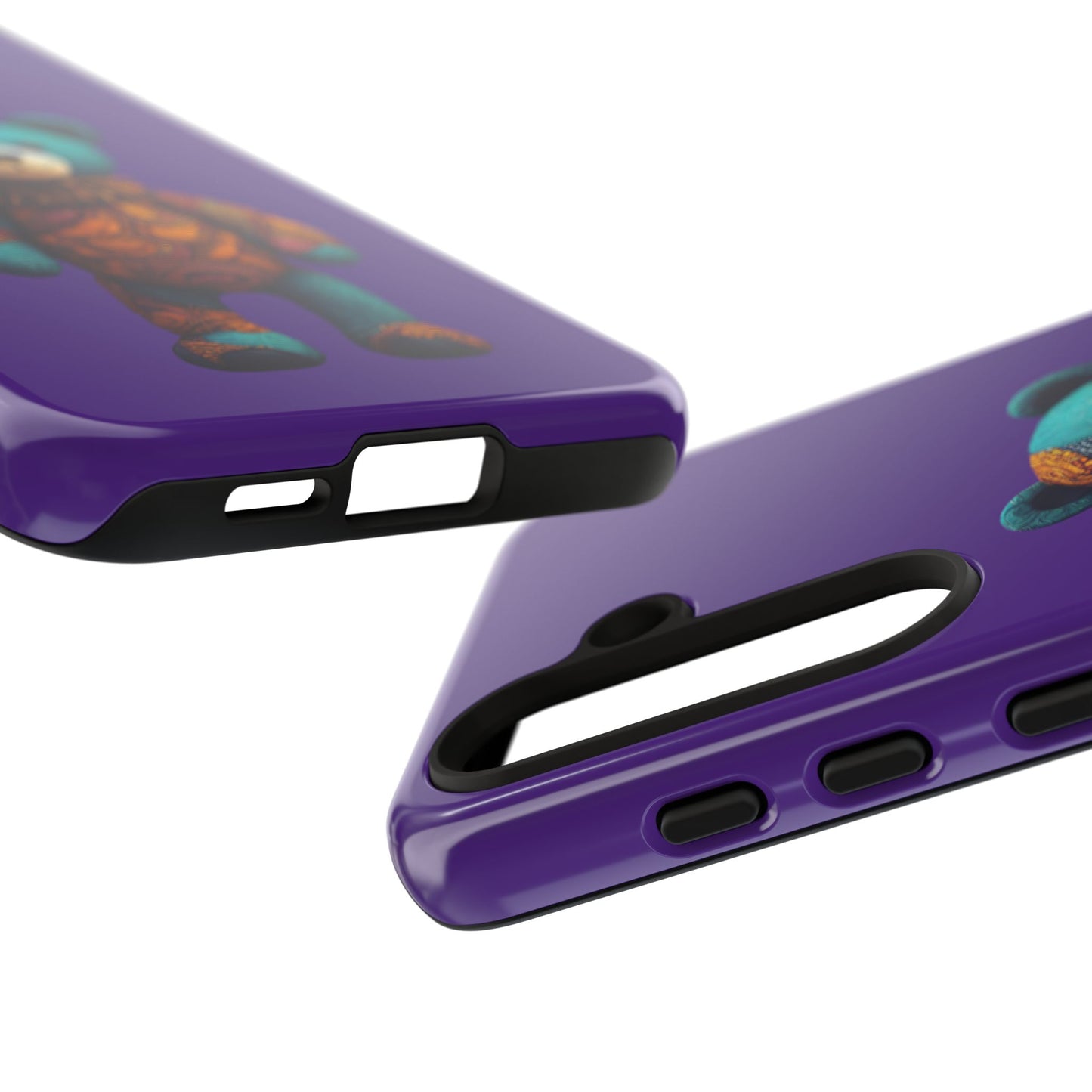 Purple and Blue Bear Samsung Tough Cases | African Samsung Case | Afrocentric Samsung Case