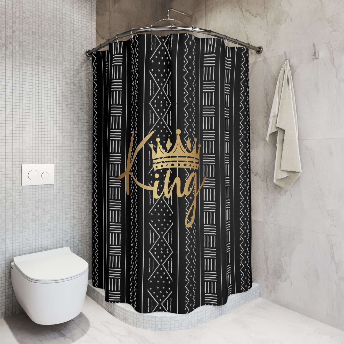 King Mudcloth Design Shower Curtain