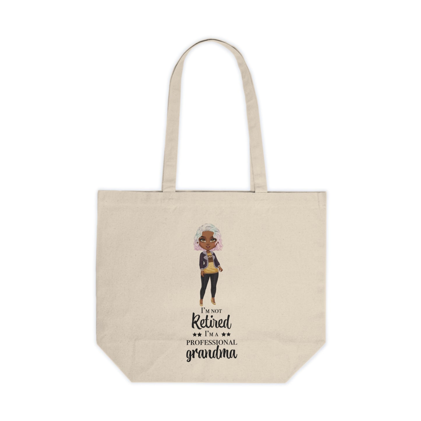 Personalized Retired Grandma Canvas Tote