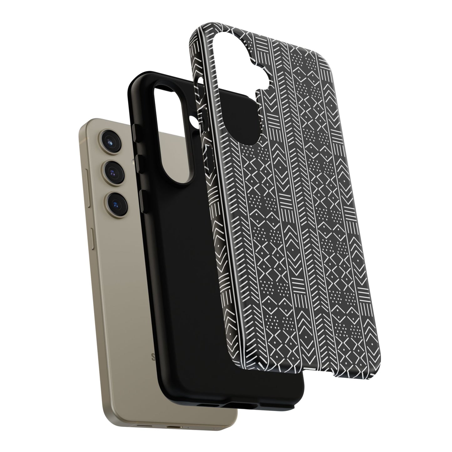 Black & White Mudcloth Samsung Tough Cases | African Samsung Case | Afrocentric Samsung Case