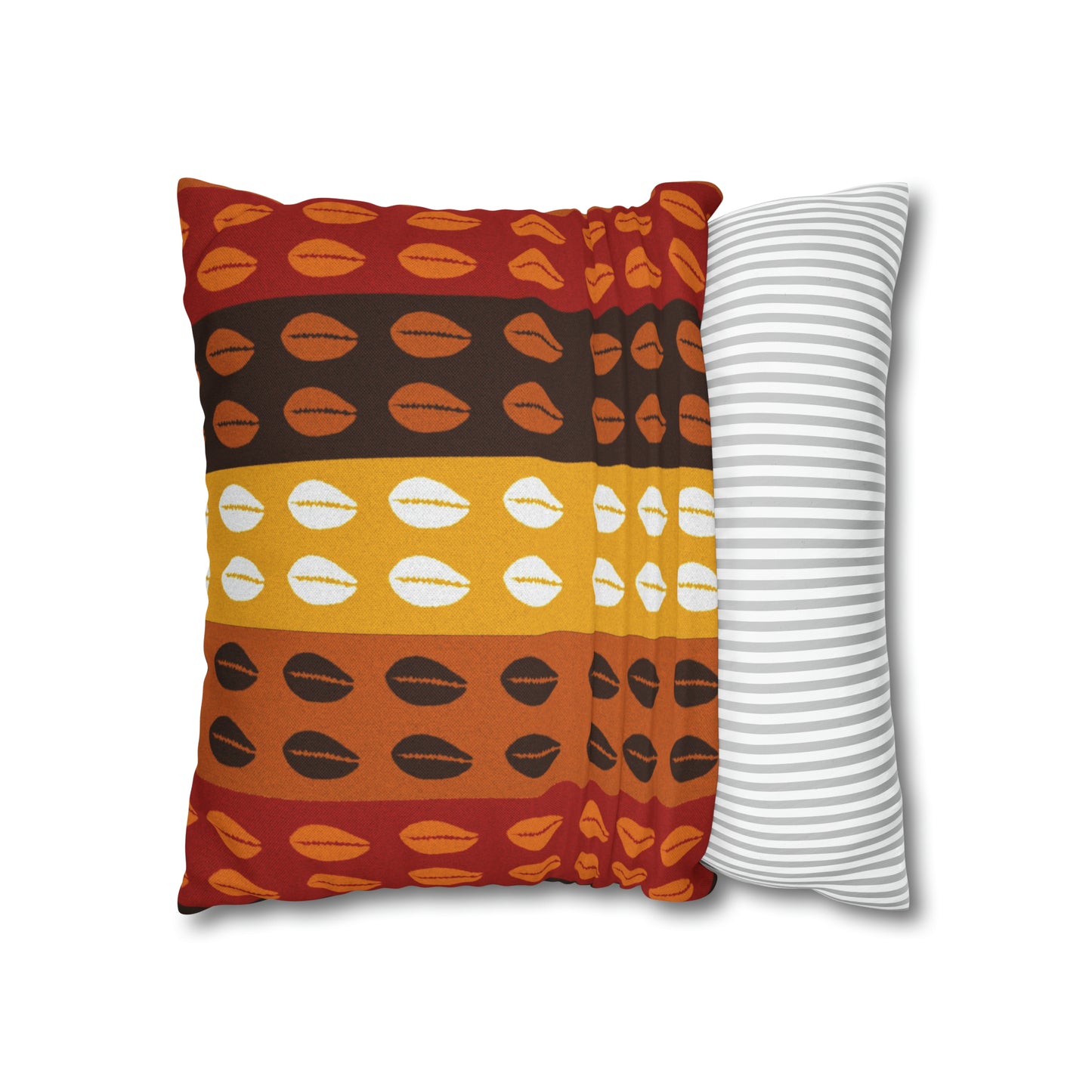 Colorful Cowrie Shell Square Pillow Case | Afrocentric Pillow Case
