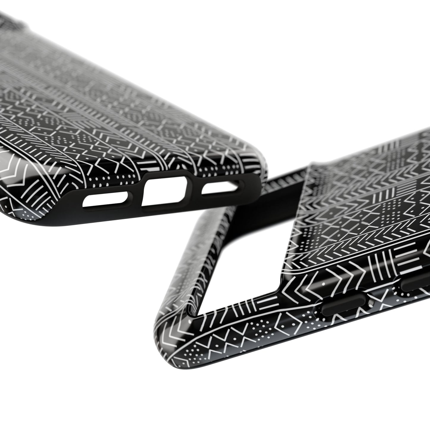 Black & White Mudcloth Google Pixel Tough Cases | African Google Pixel Case | Afrocentric Google Pixel Case