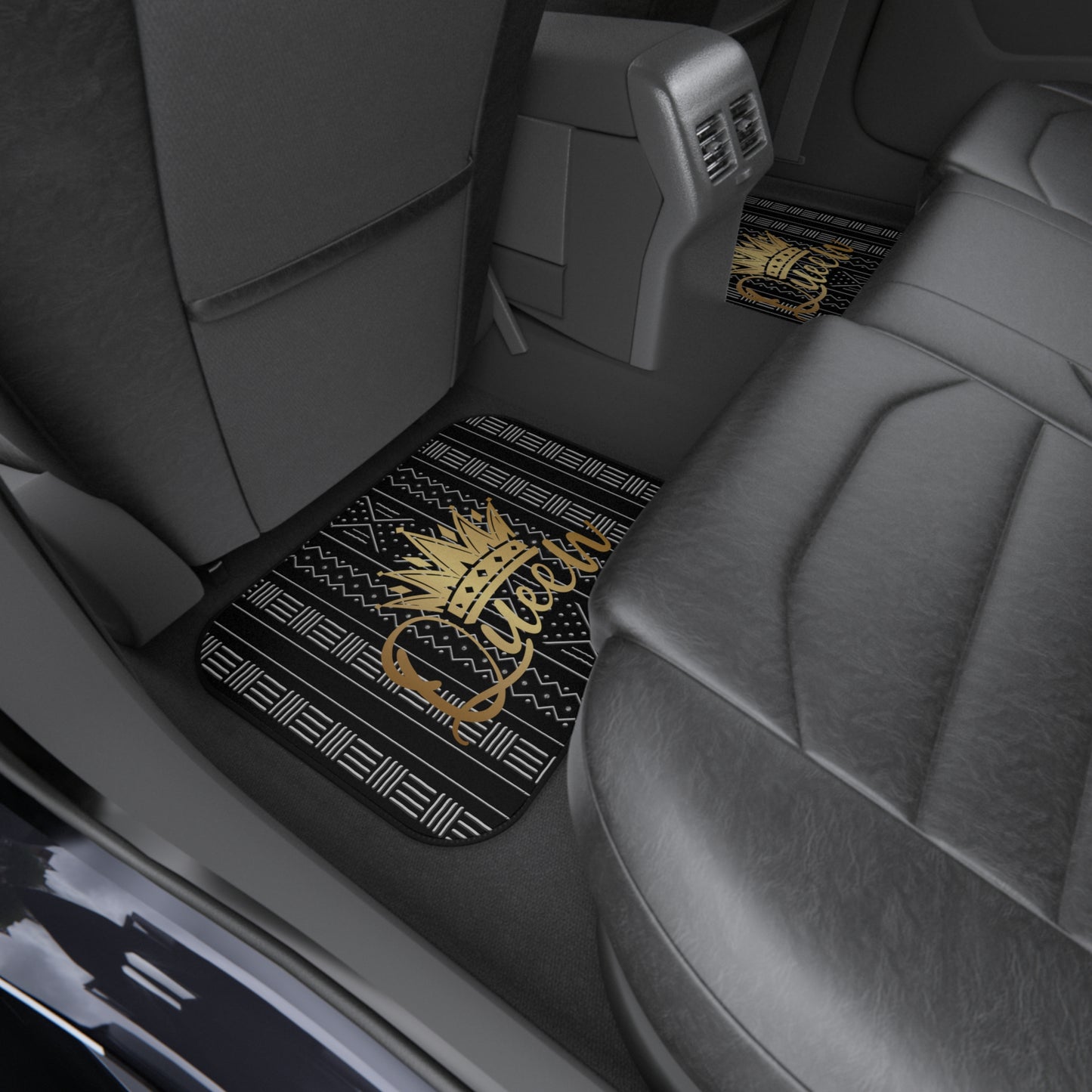 Queen Mudcloth Inspired Car Mats (2x Rear)