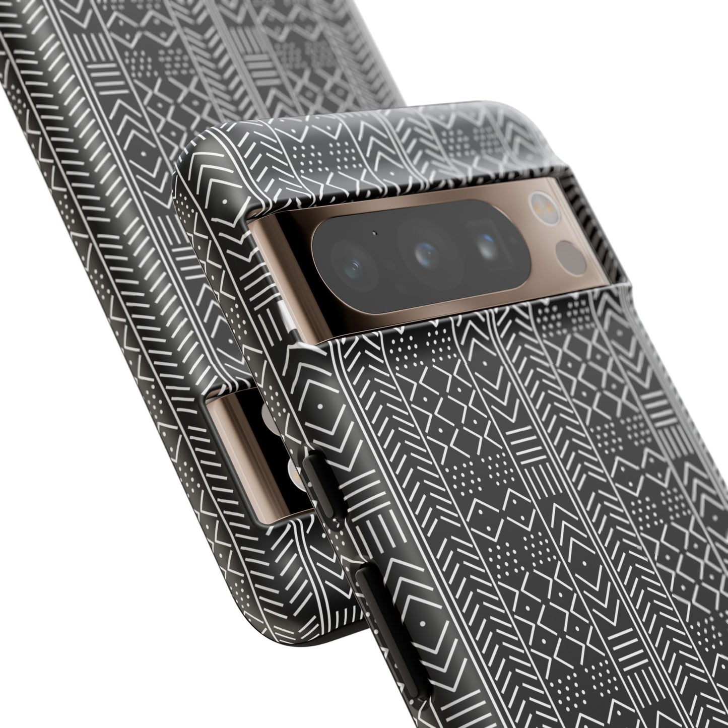 Black & White Mudcloth Google Pixel Tough Cases | African Google Pixel Case | Afrocentric Google Pixel Case
