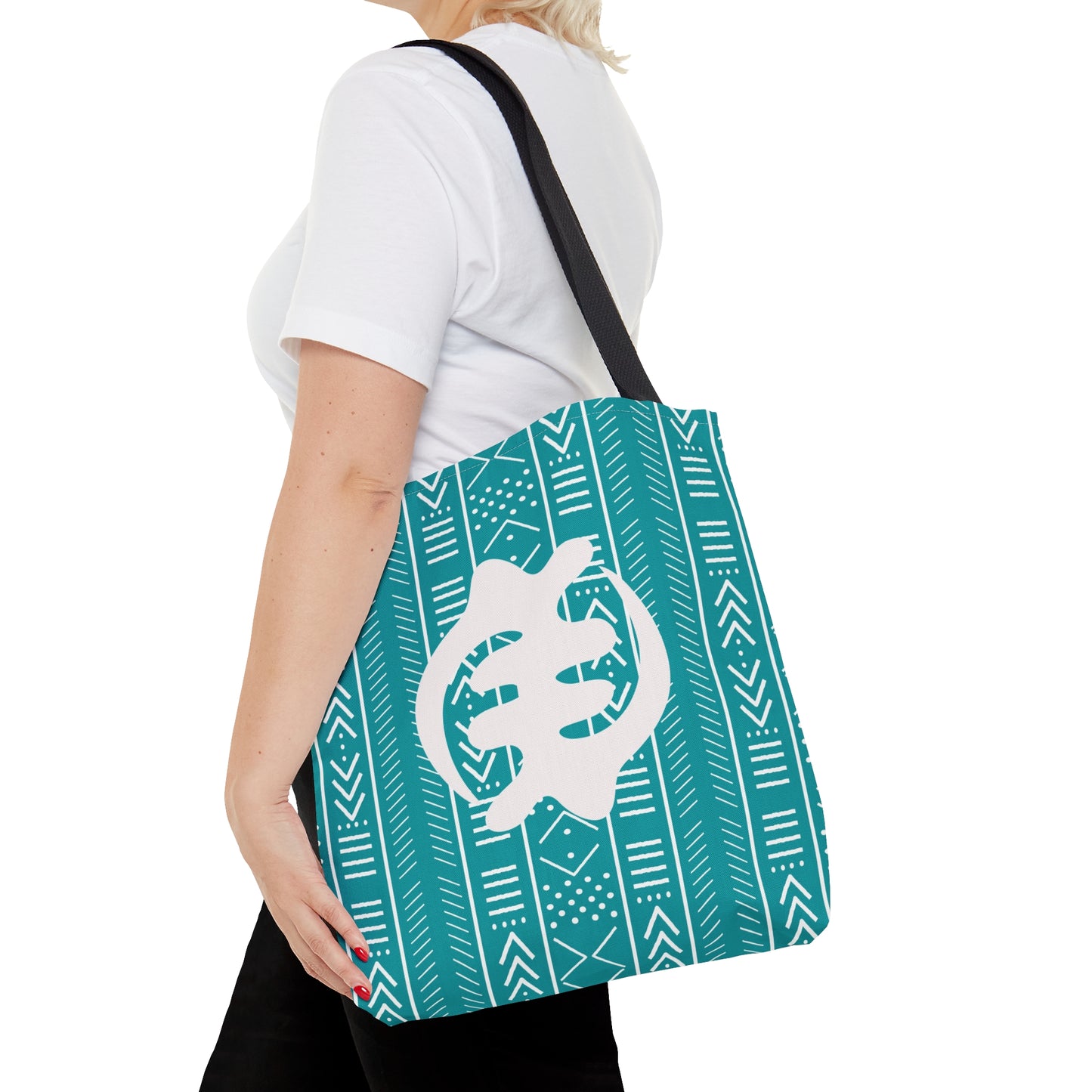 GYE NYAME - Supremacy of God Tote Bag Teal