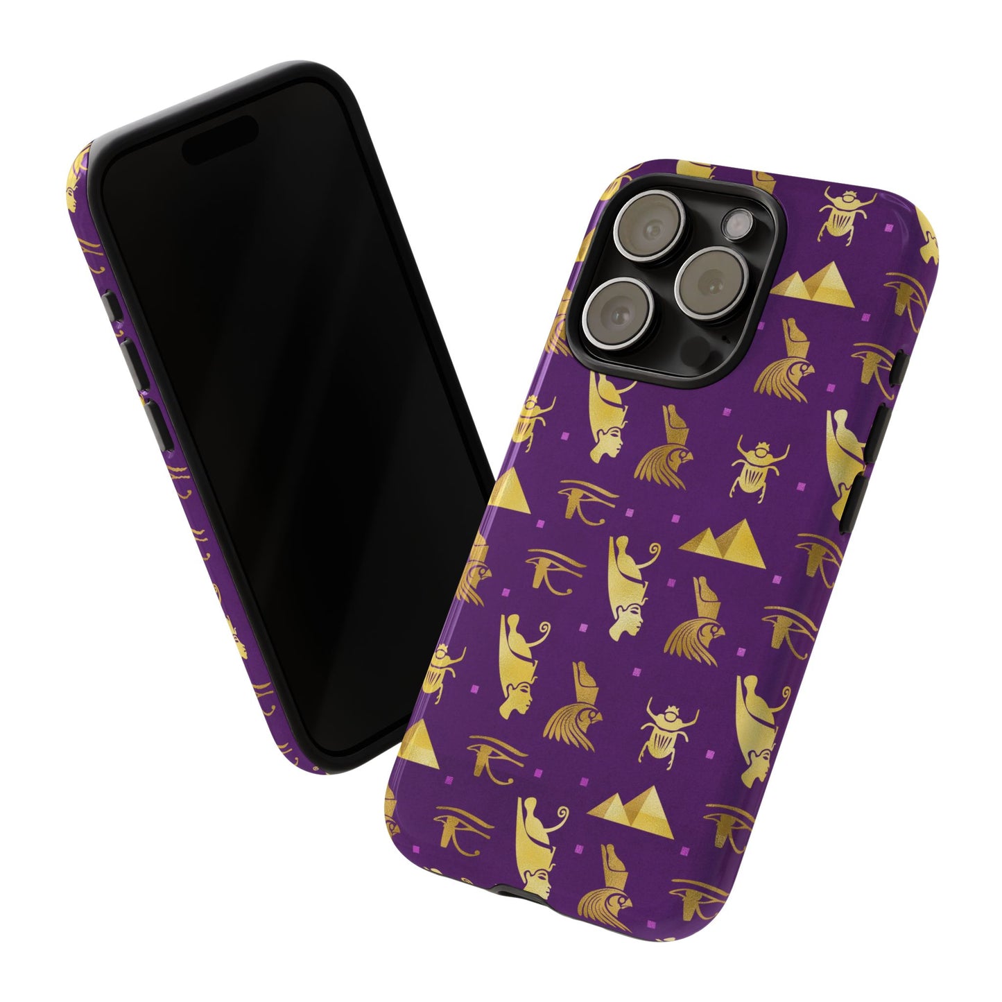 Purple and Gold Egyptian iPhone Tough Cases | Egyptian iPhone Case | Afrocentric iPhone Case