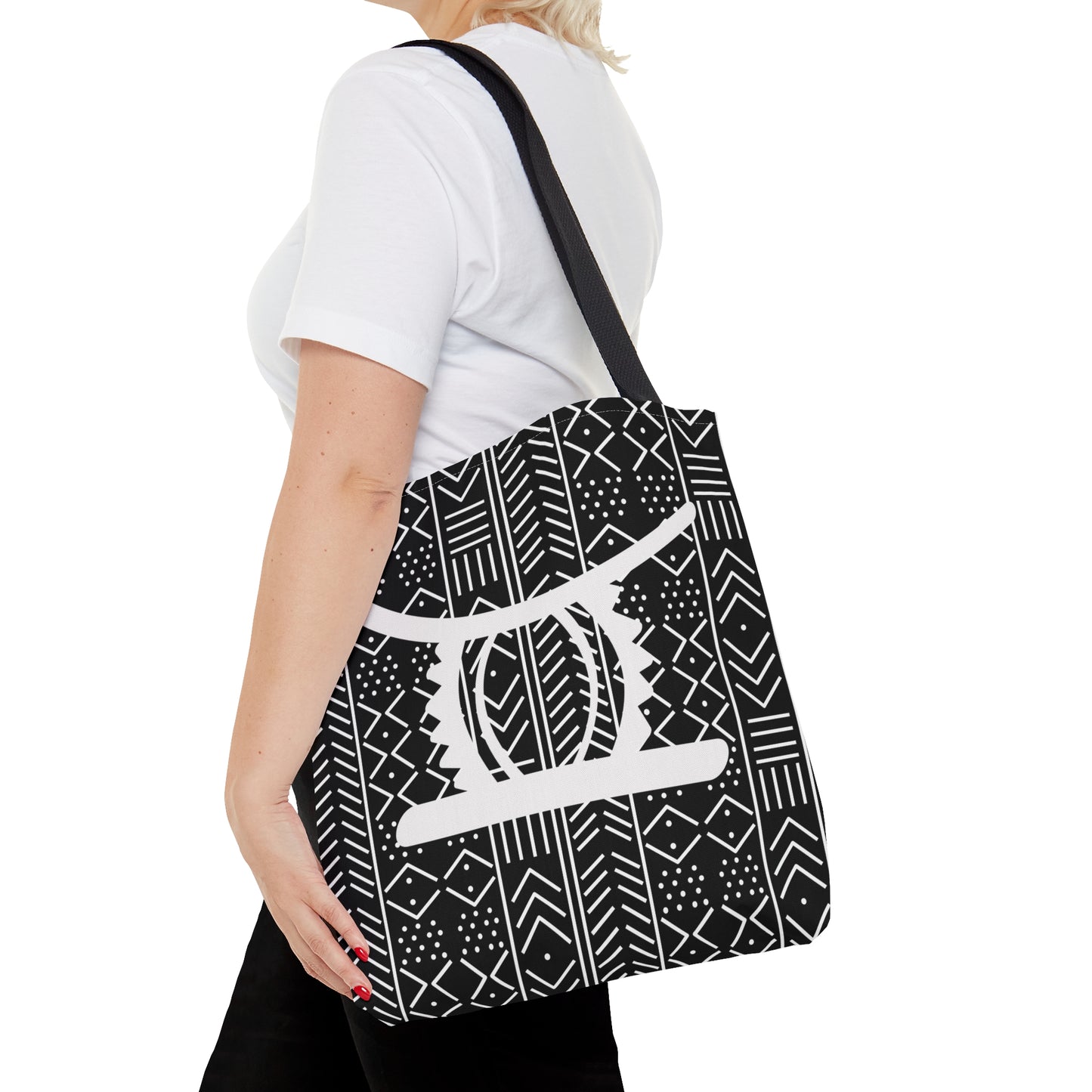 Black Ohene Adwa (King's Stool)Tote Bag
