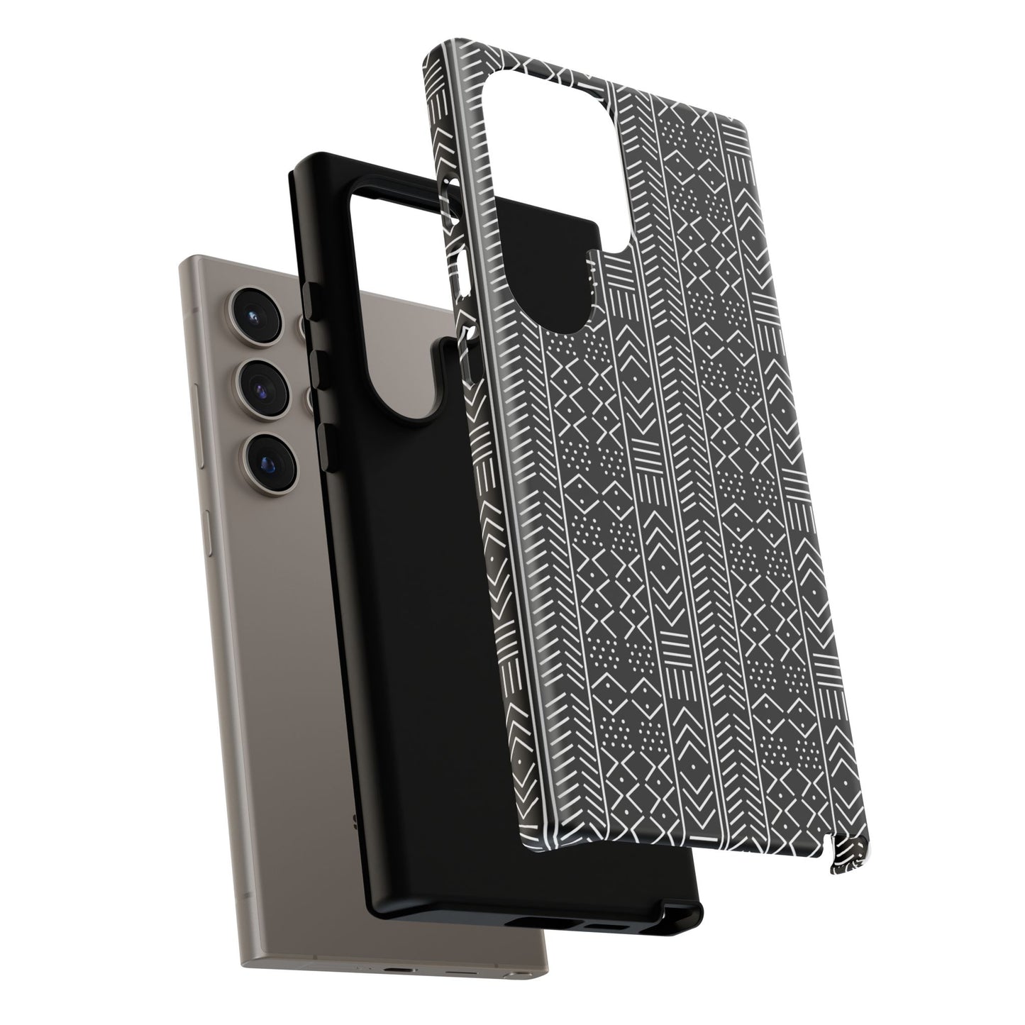 Black & White Mudcloth Samsung Tough Cases | African Samsung Case | Afrocentric Samsung Case