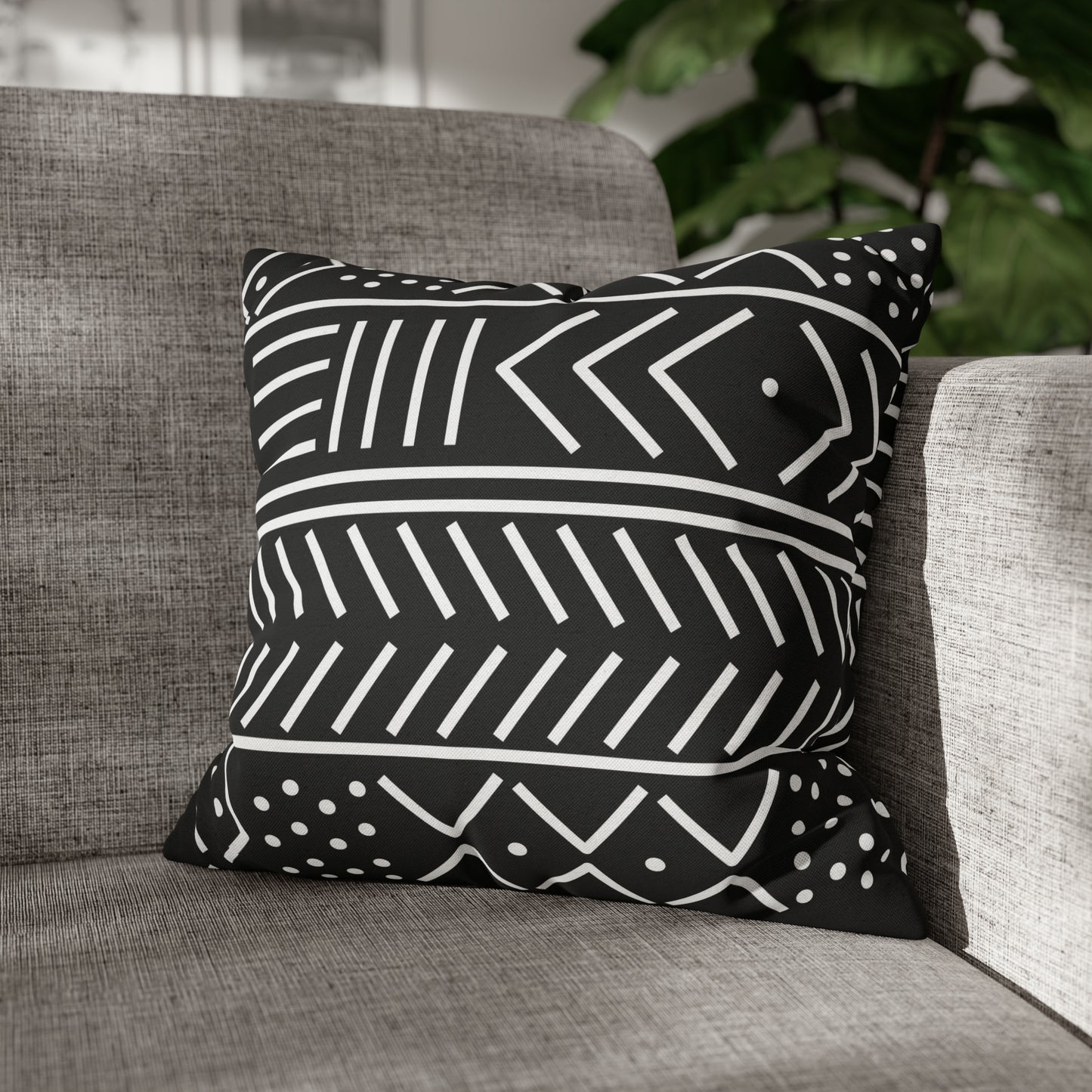 Tribal Square Pillow Case | Afrocentric Pillow Case | Mudcloth Pillow Case